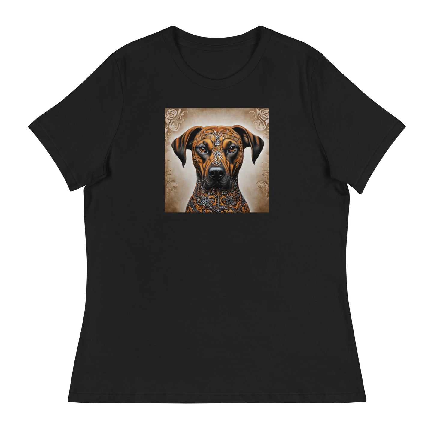 Decorative Dog Women's Animal T-Shirt Black