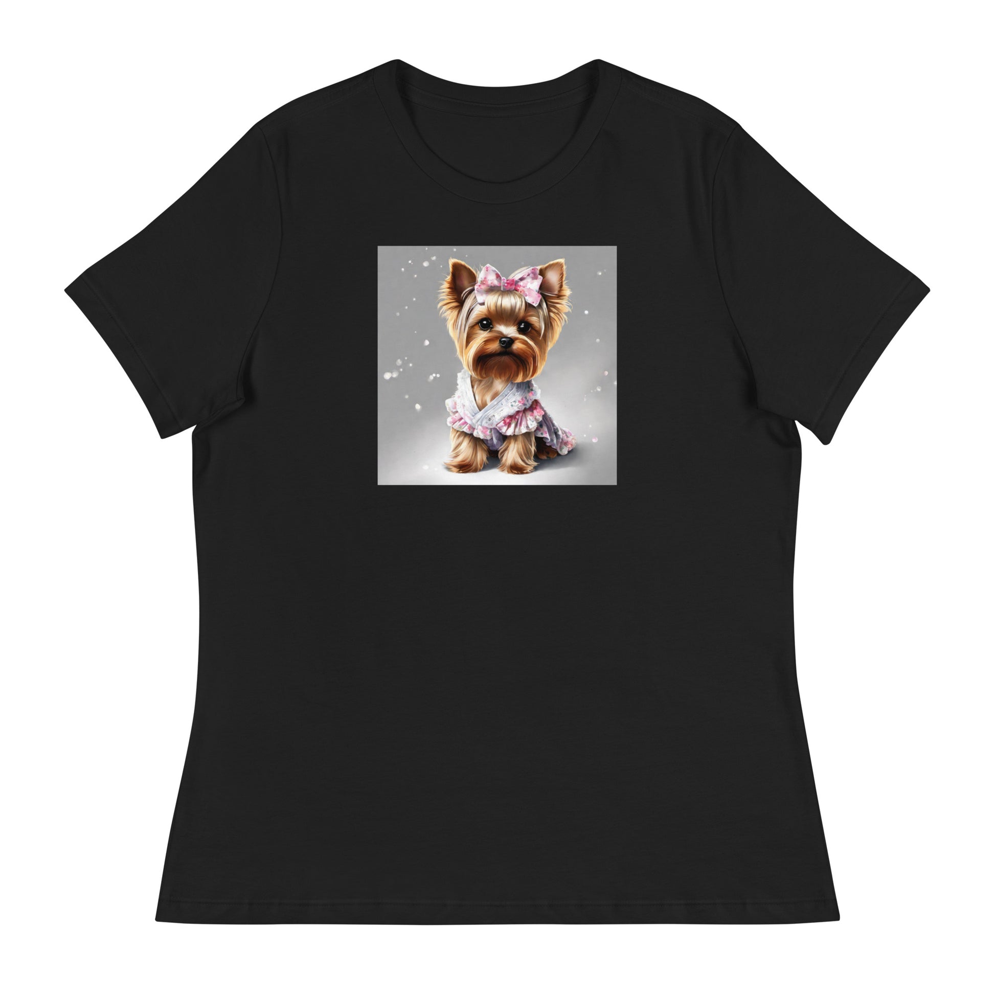 Yorkie Princess Women's Dog Lover T-Shirt Black