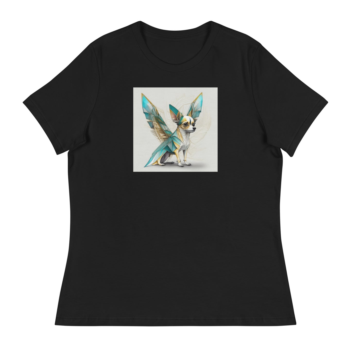 Chihuahua with Wings Women's Dog Lover T-Shirt Black