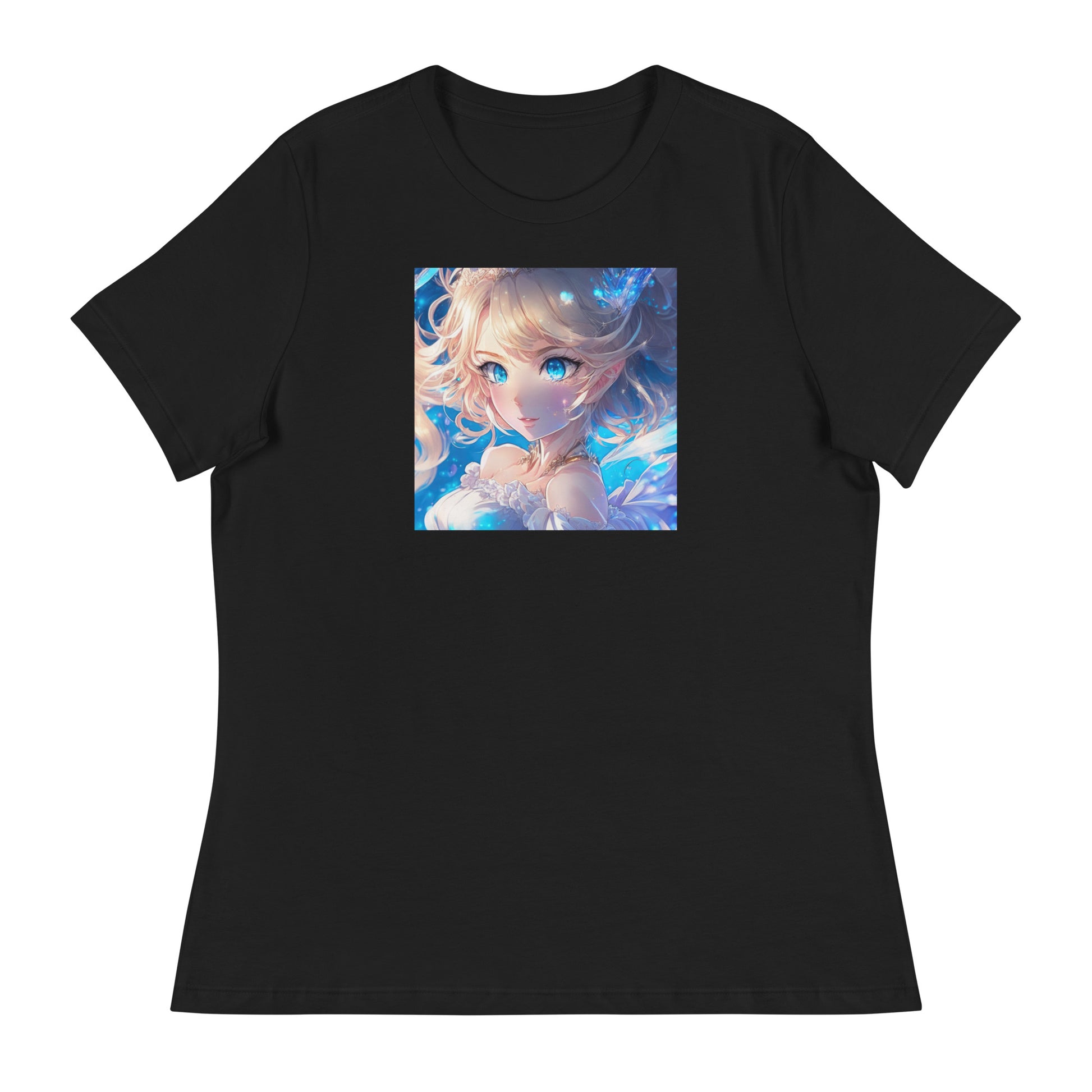 Cute Anime Princess Women's Graphic Tee Black