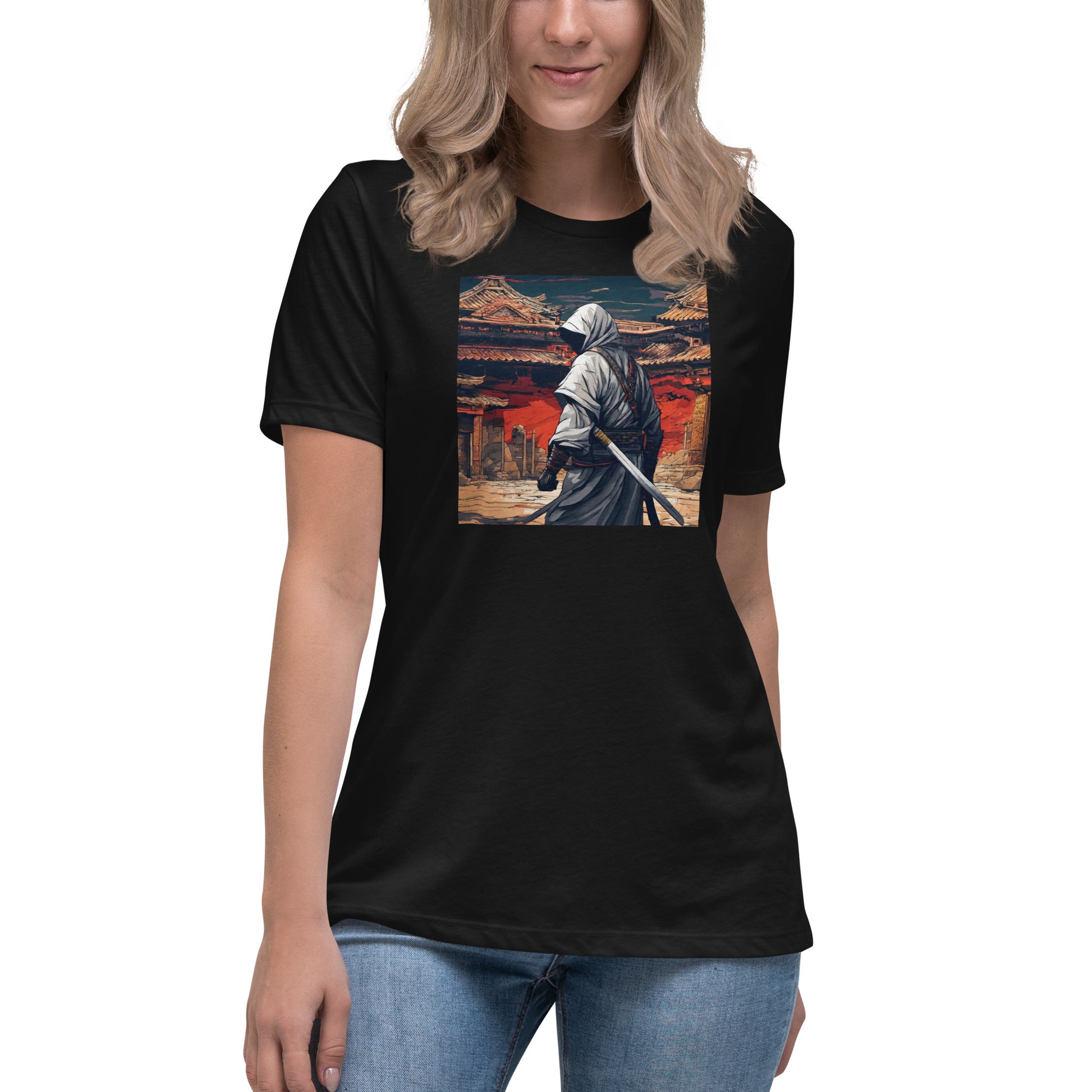 Shadowy Samurai Women's Anime T-Shirt