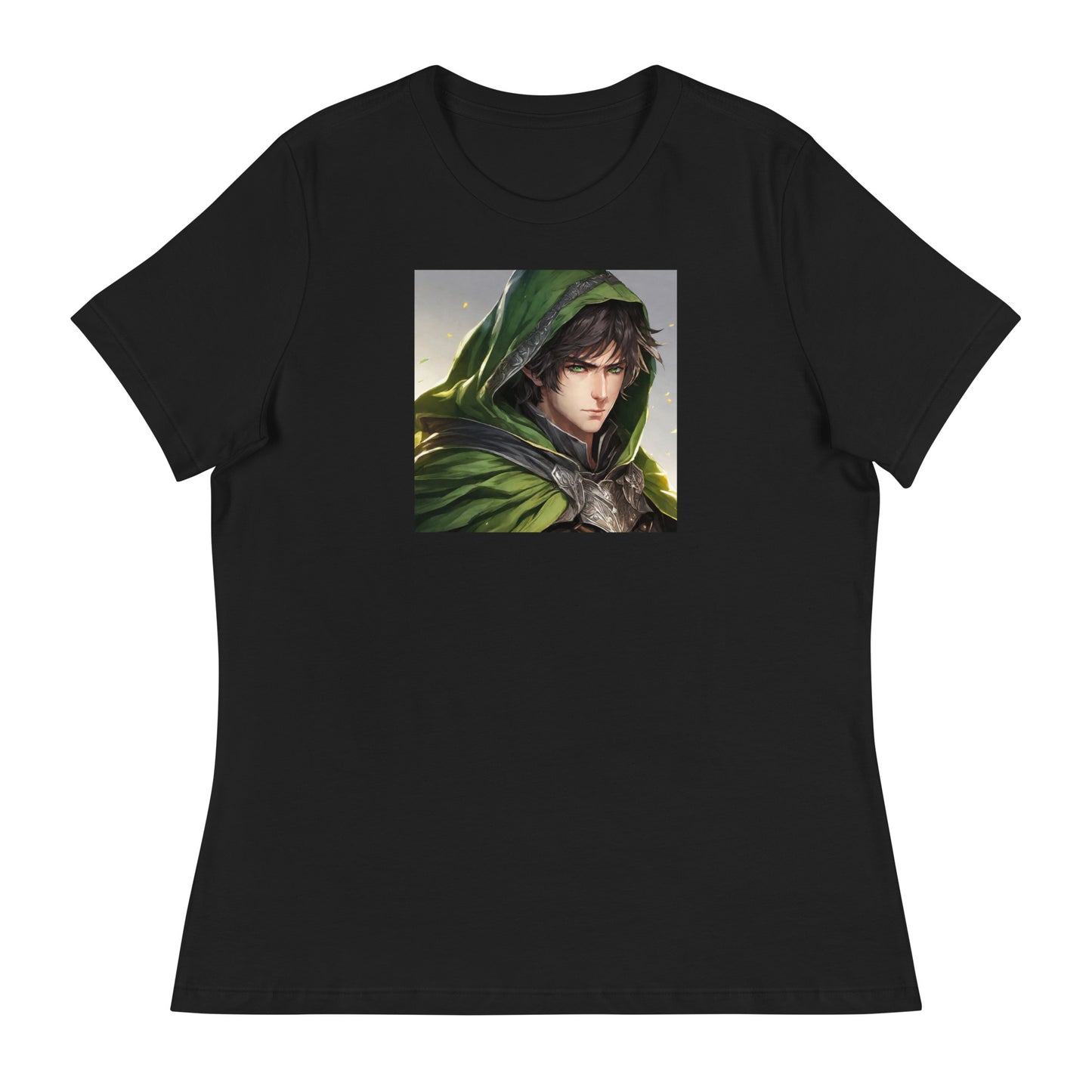 Elven Protector Women's Anime T-Shirt Black