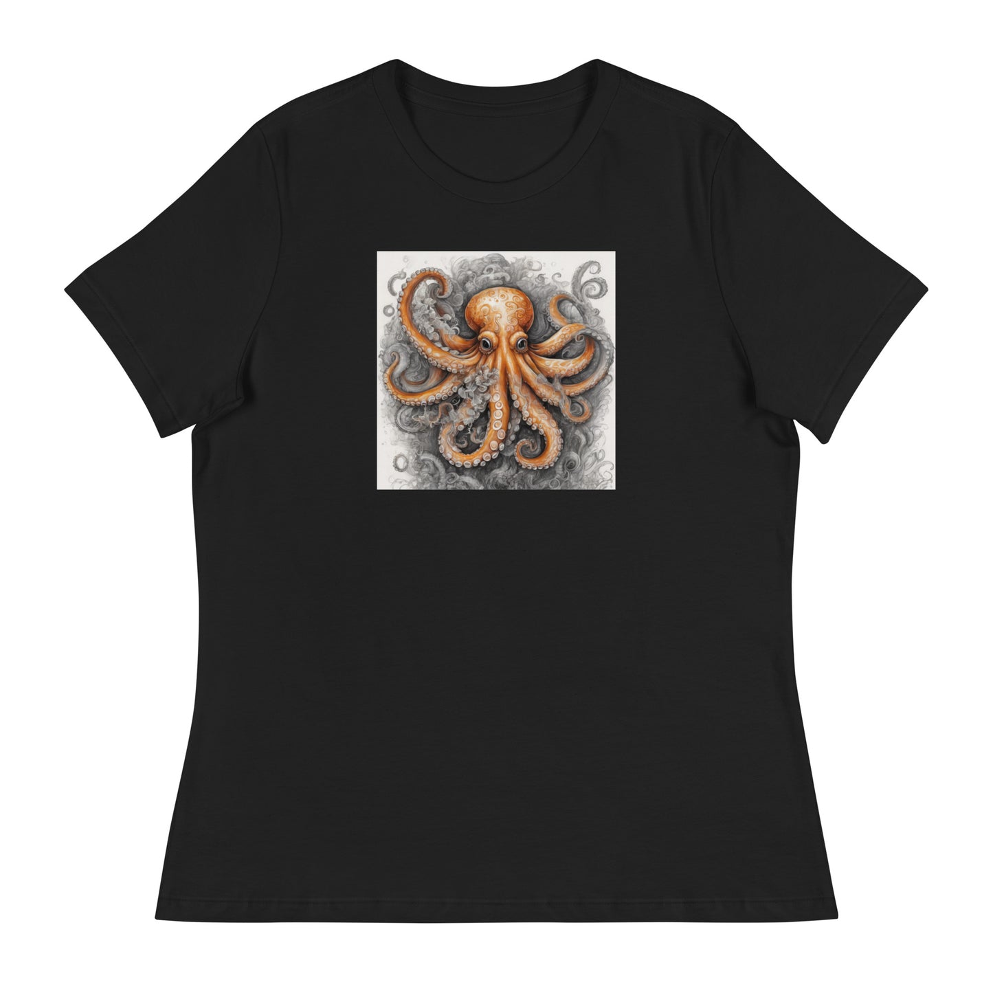 Octopus Women's Animal Lover T-Shirt Black