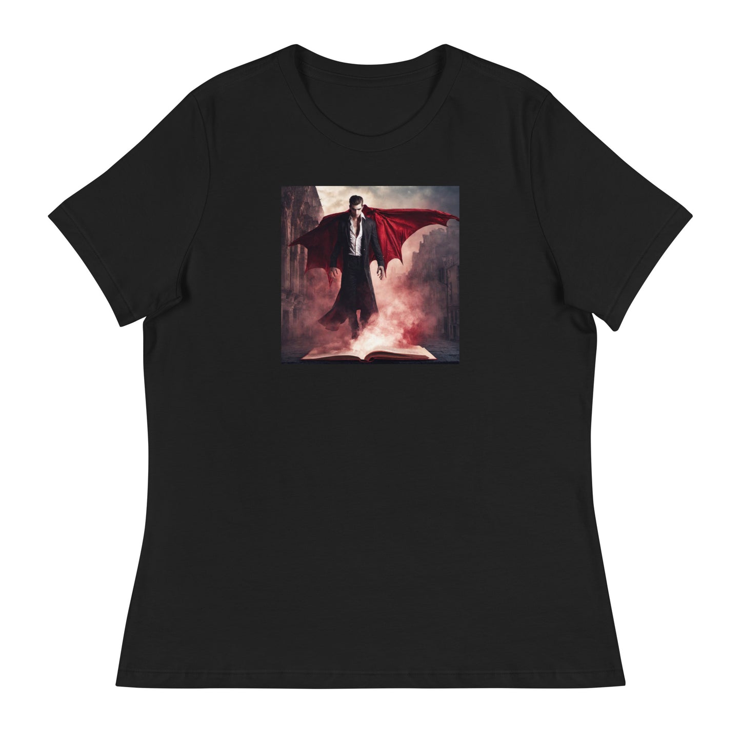 Women's Vampire Book Lover T-Shirt Black