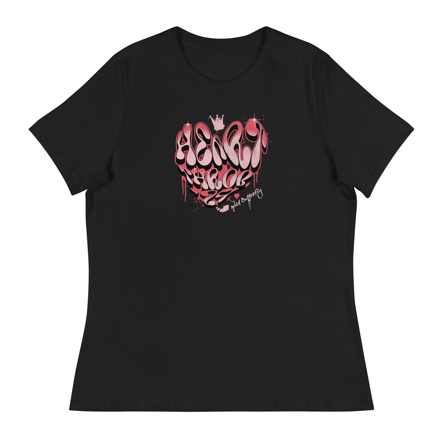 Heart Throb '24 Women's Valentine's Day T-Shirt Black