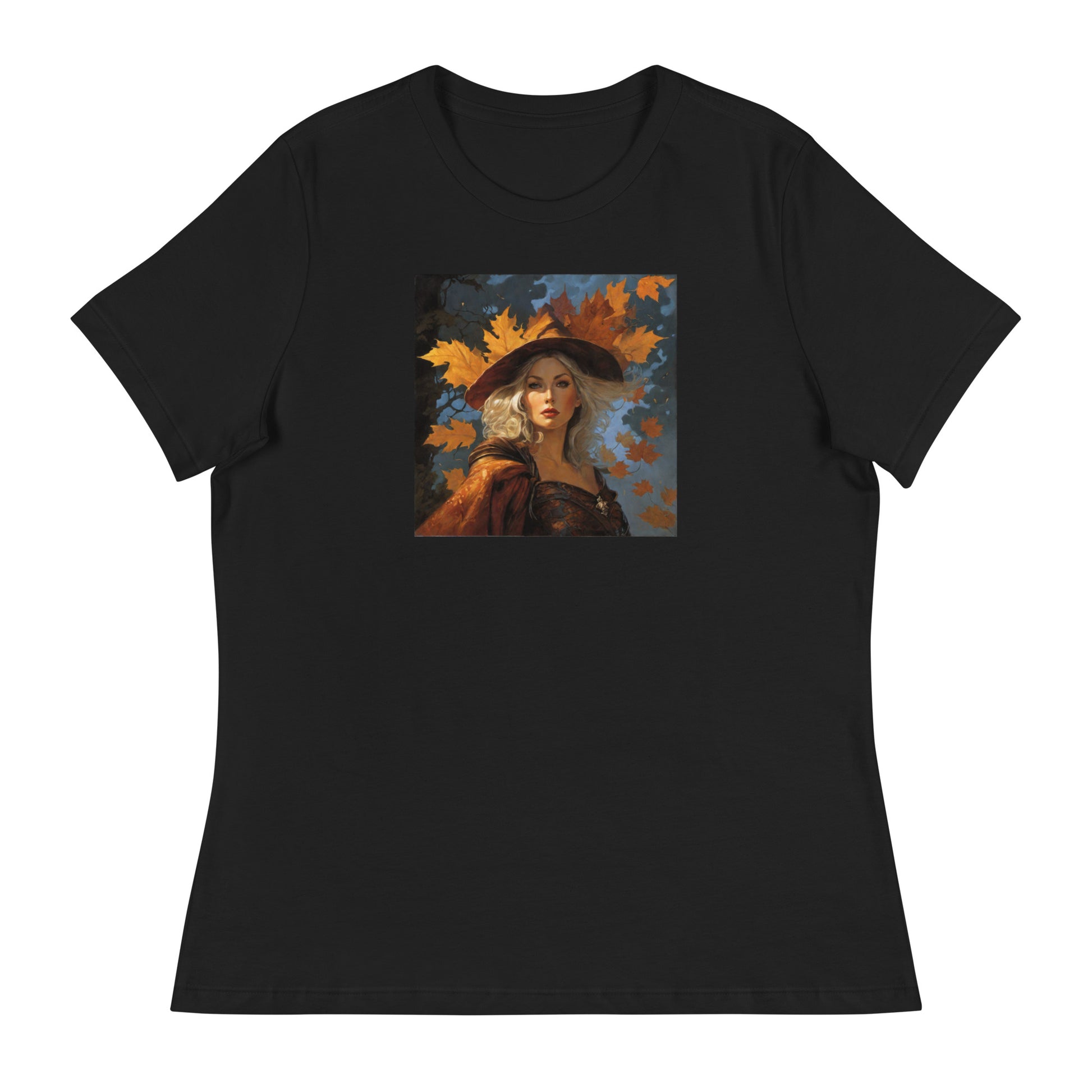 Autumn Queen Women's Fall T-Shirt Black