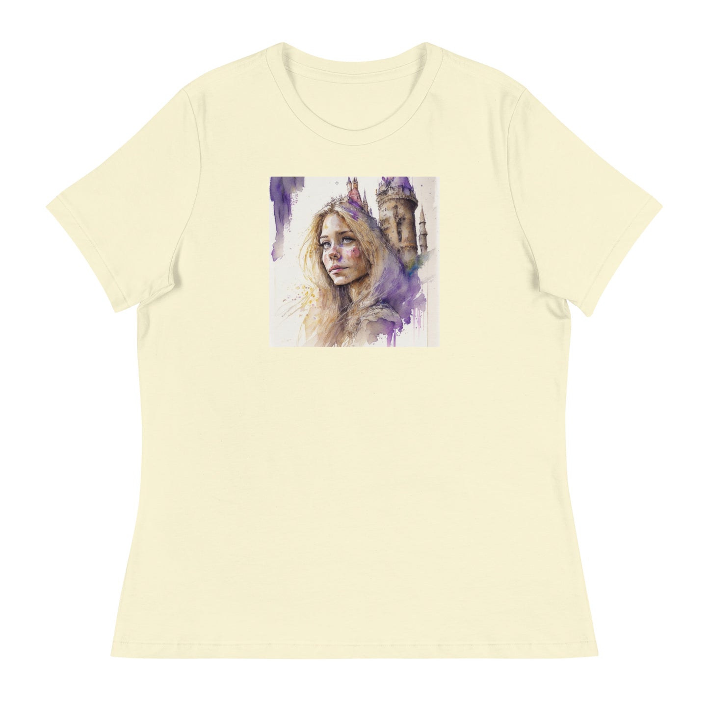 Rapunzel & The Tower Women's Fairy Tale Graphic Tee Citron