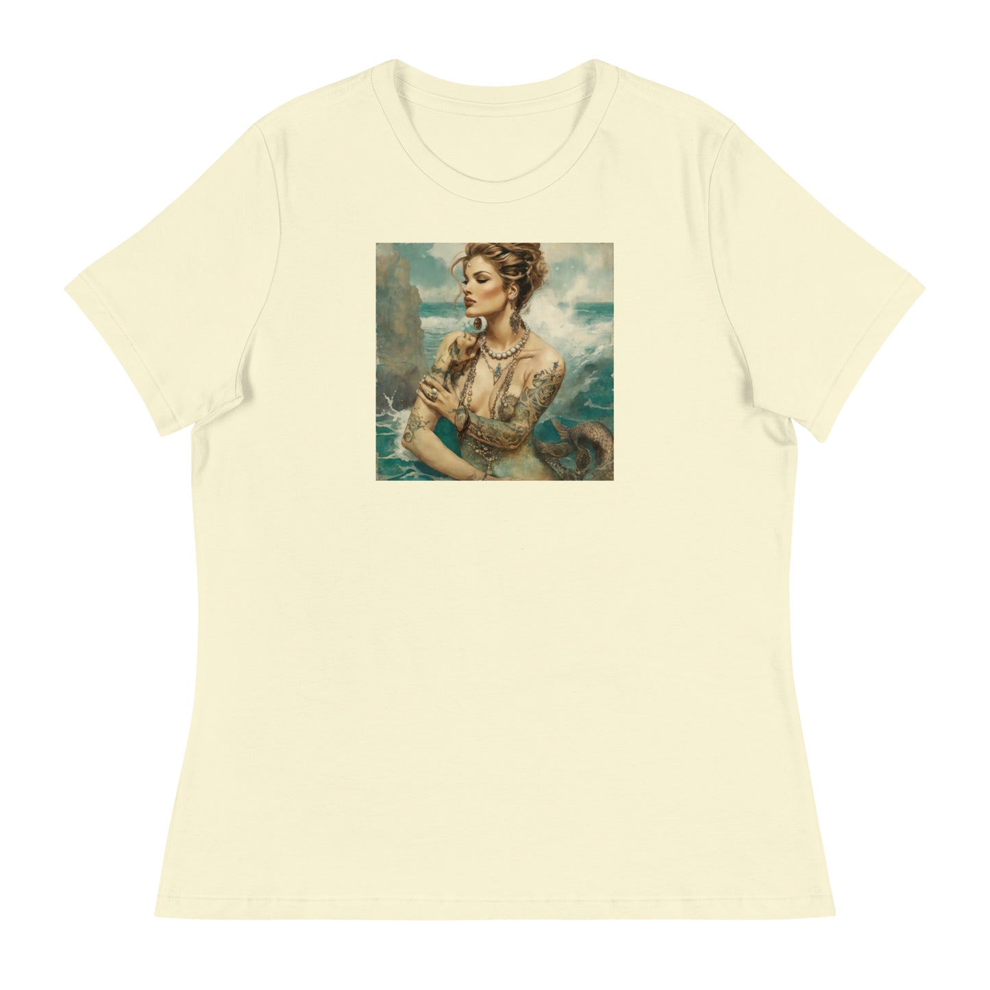 Mermaid with Tattoos Women's T-Shirt Citron