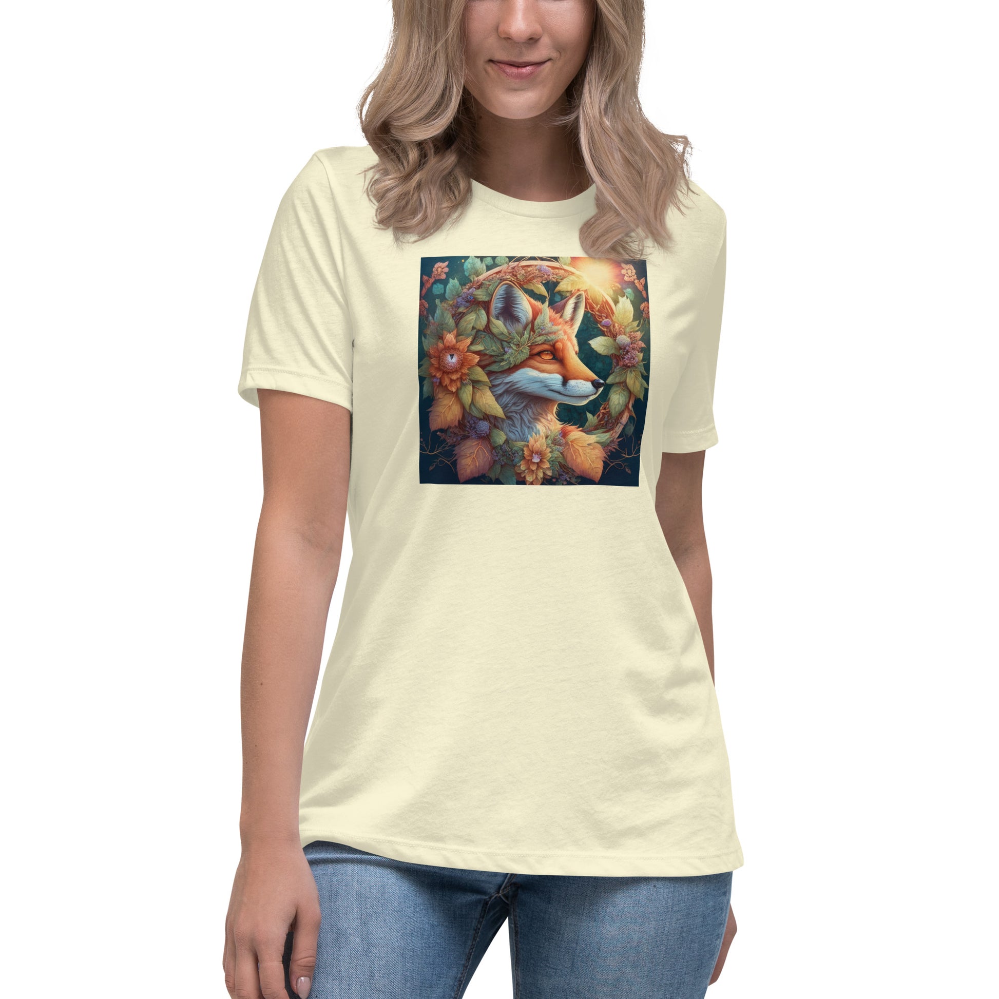 Red Fox Wreath Women's Animal Lover T-Shirt