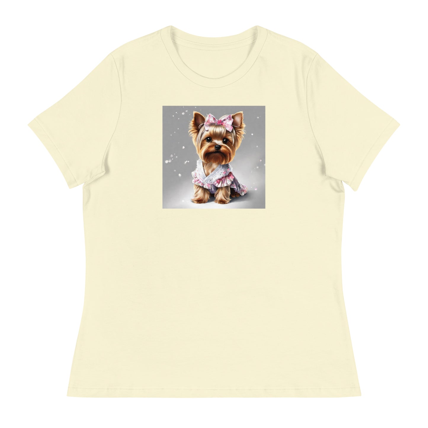 Yorkie Princess Women's Dog Lover T-Shirt Citron