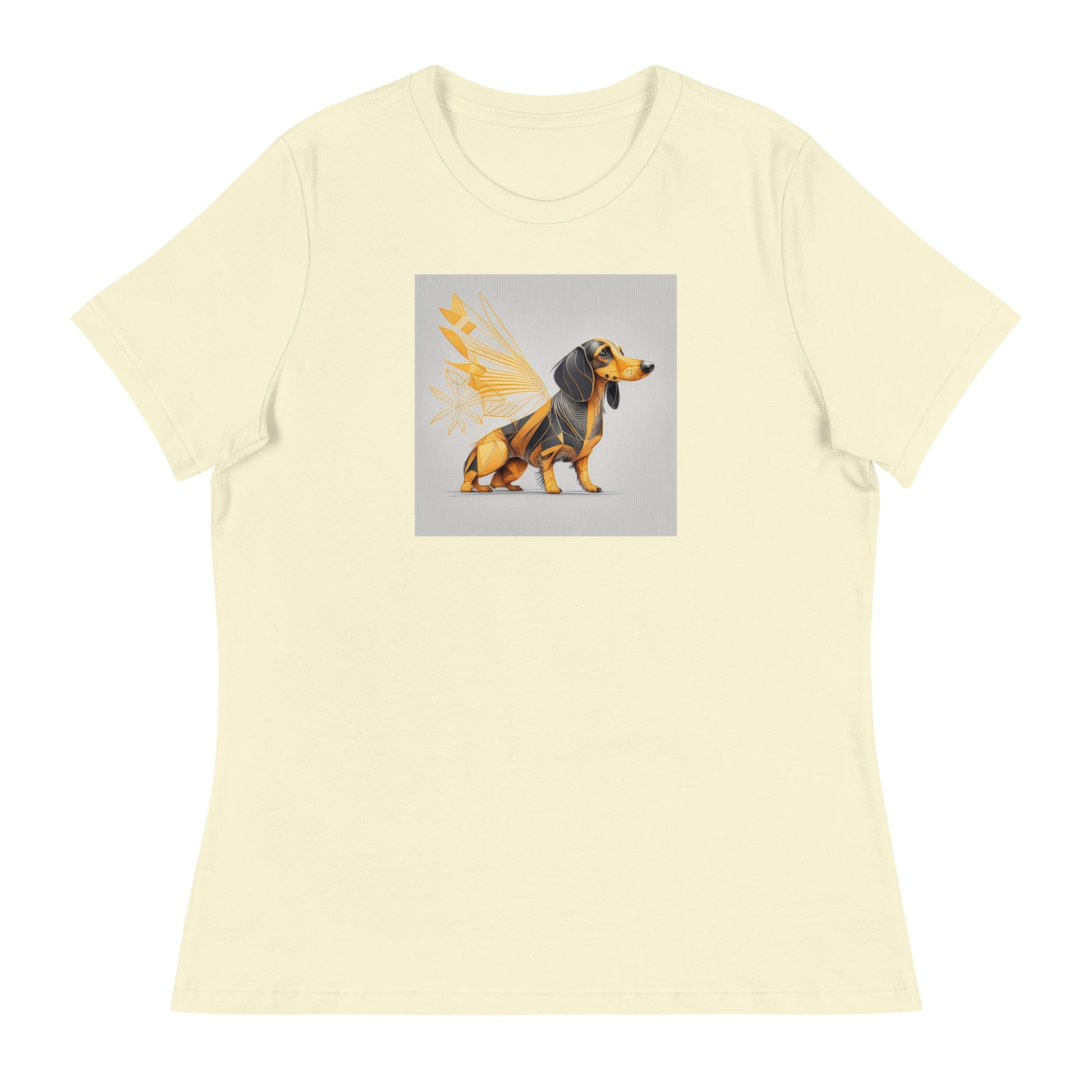 Dachshund with Wings Women's Dog Lover T-Shirt Citron