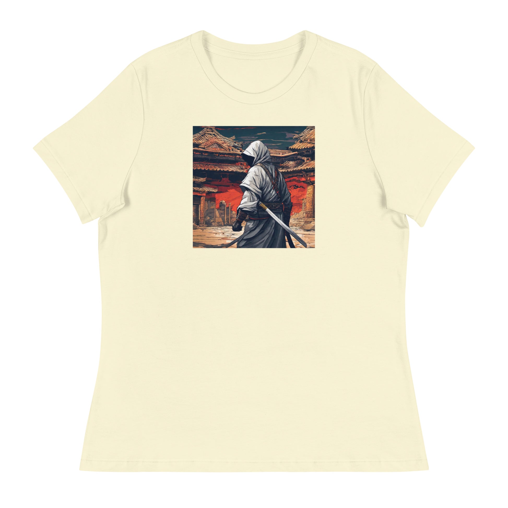 Shadowy Samurai Women's Anime T-Shirt Citron