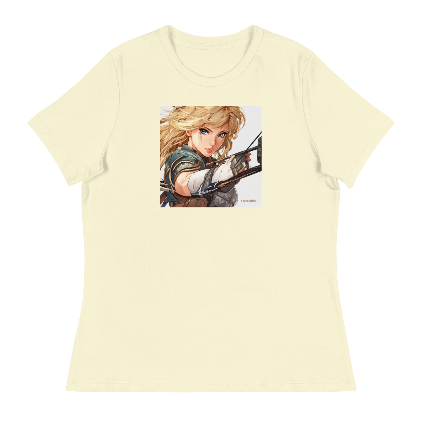 Fierce Shieldmaiden Women's Anime T-Shirt Citron