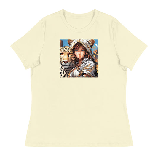 Leopard Queen Women's Anime T-Shirt Citron