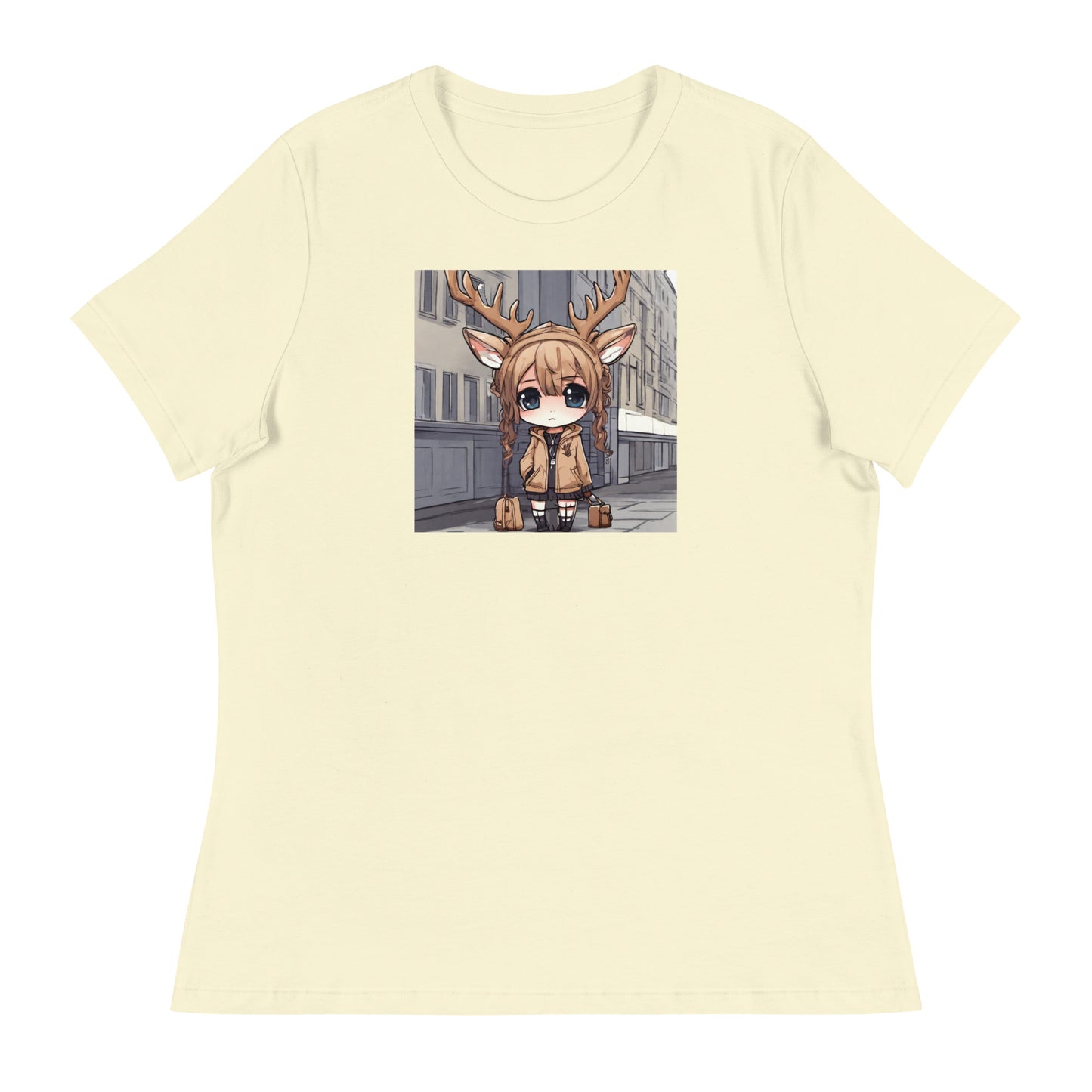 Spirit of the Deer Women's Anime T-Shirt Citron