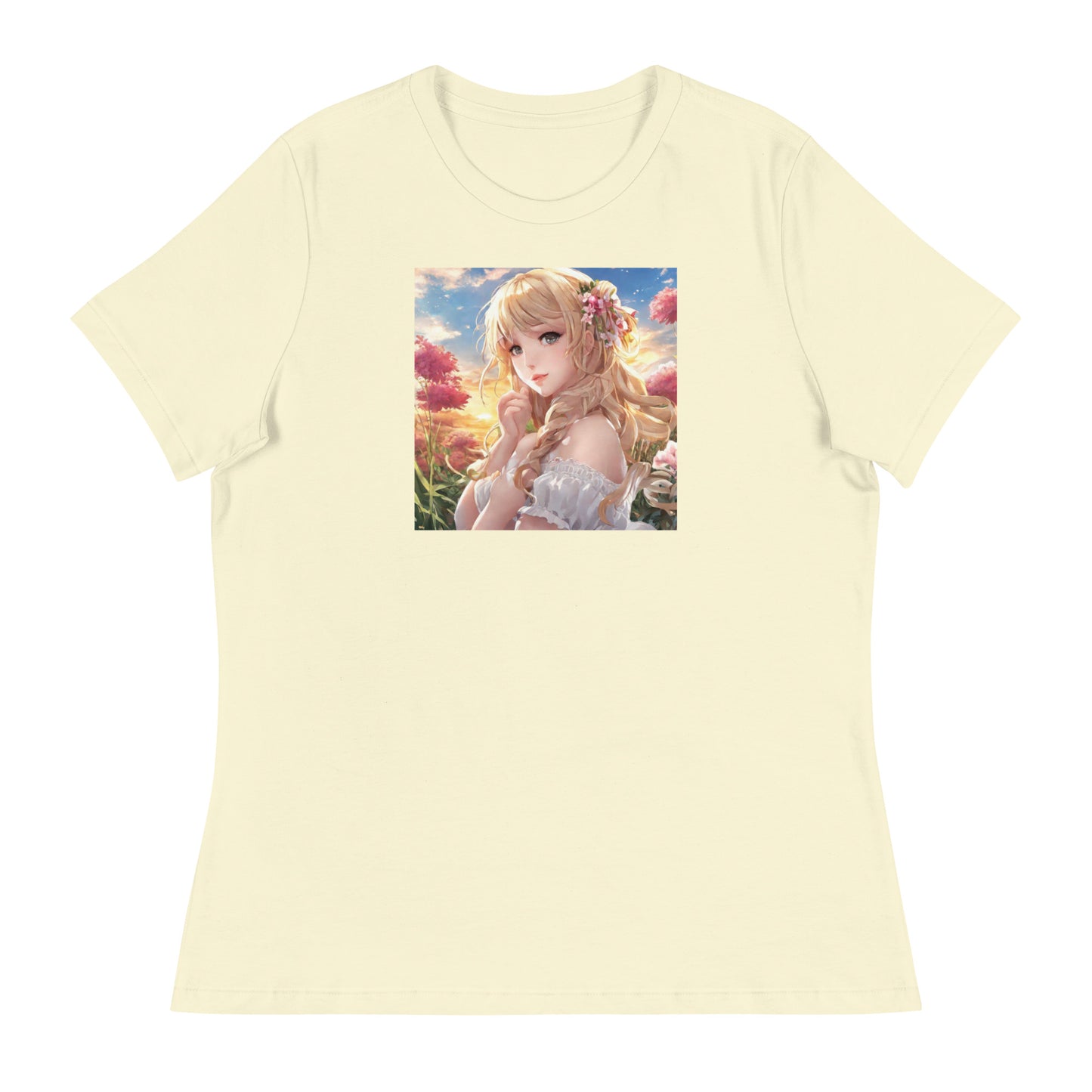 Timeless Beauty Women's Anime T-Shirt Citron