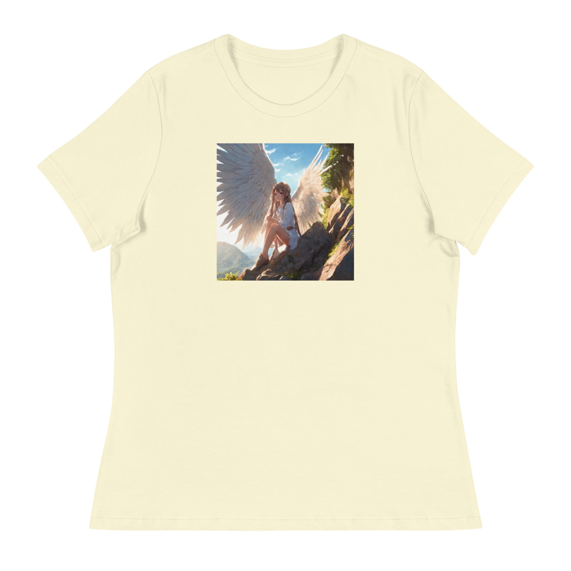 Beautiful Angel Women's Anime T-Shirt Citron