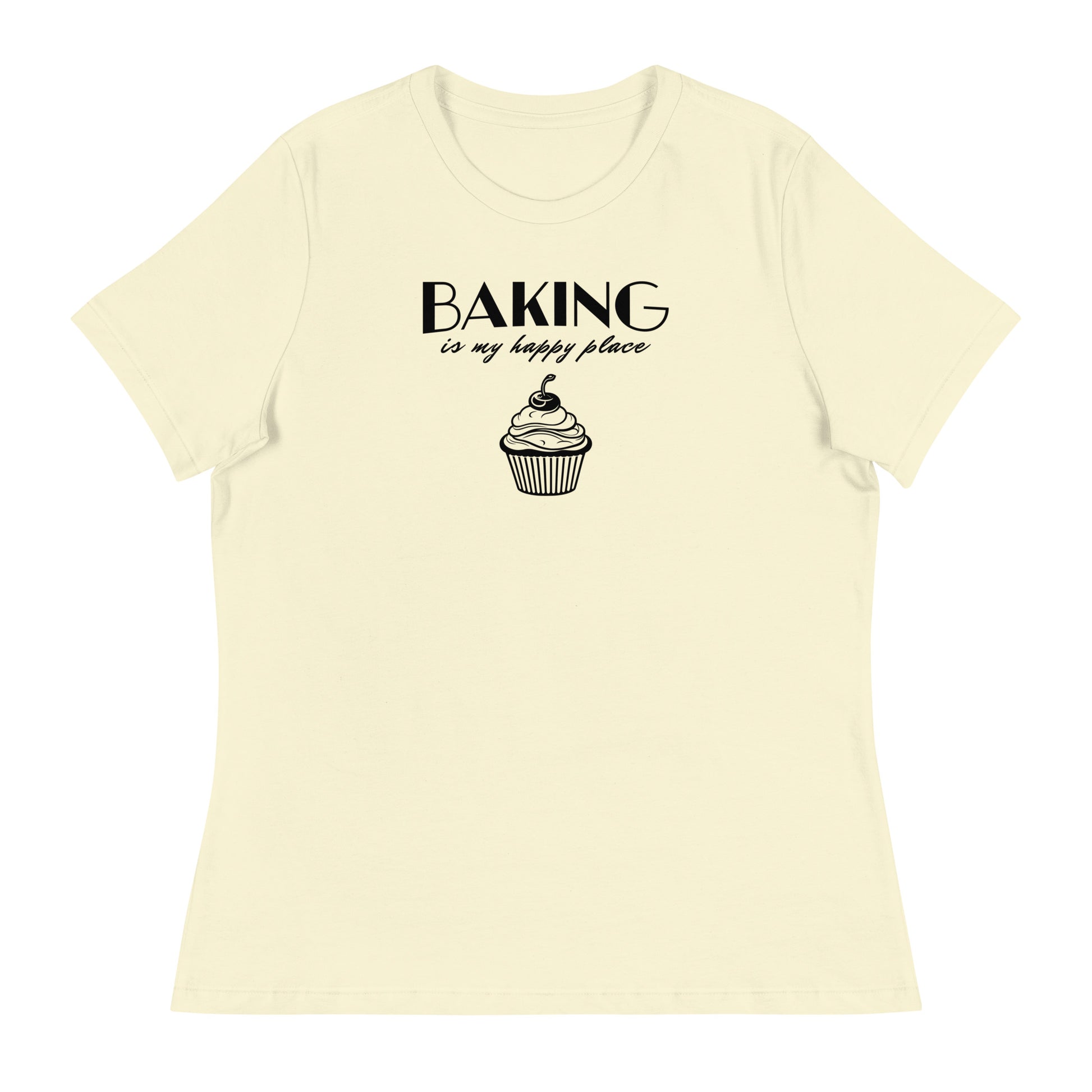 Women's Baking is my Happy Place T-Shirt Citron