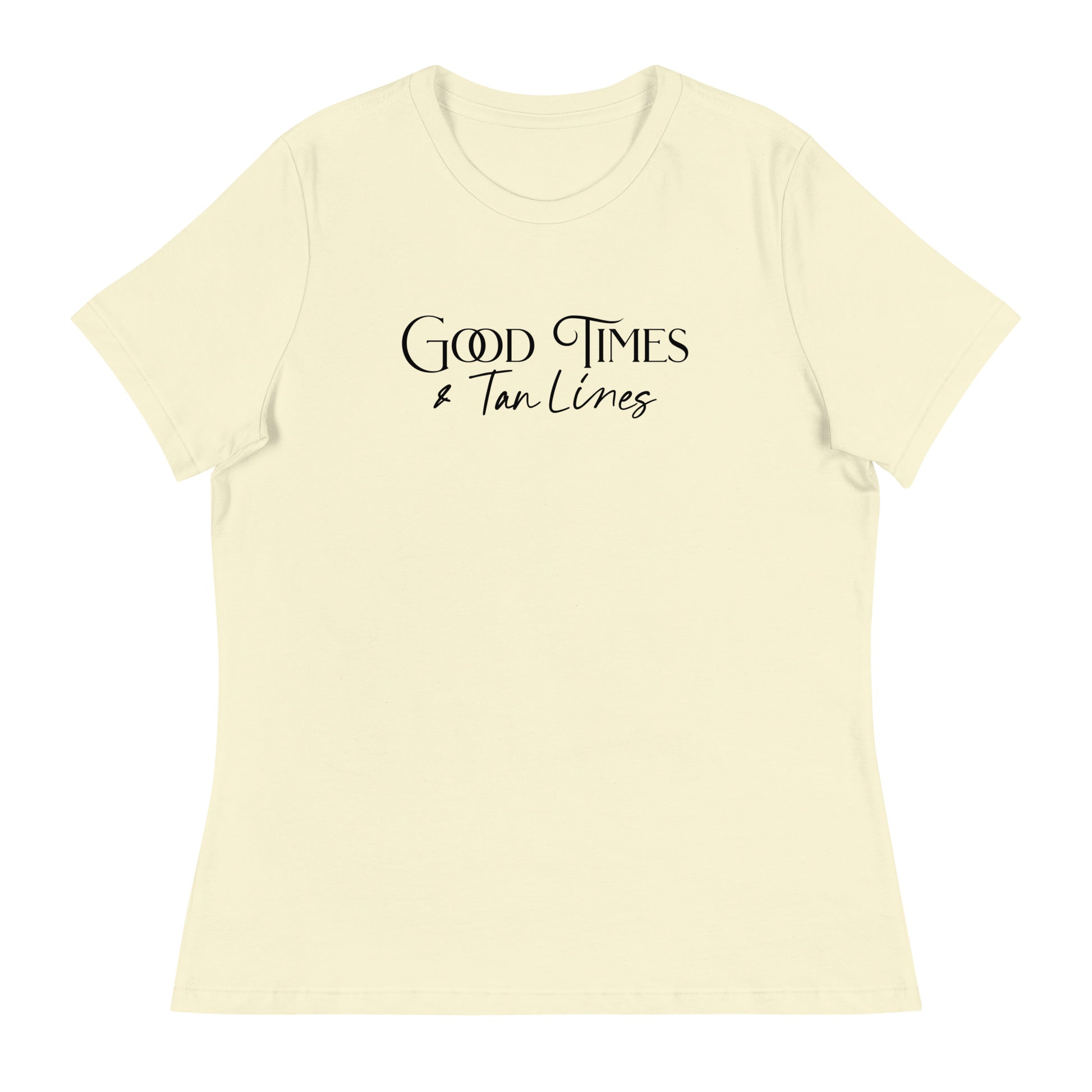 Good Times & Tan Lines Women's Summer T-Shirt Citron