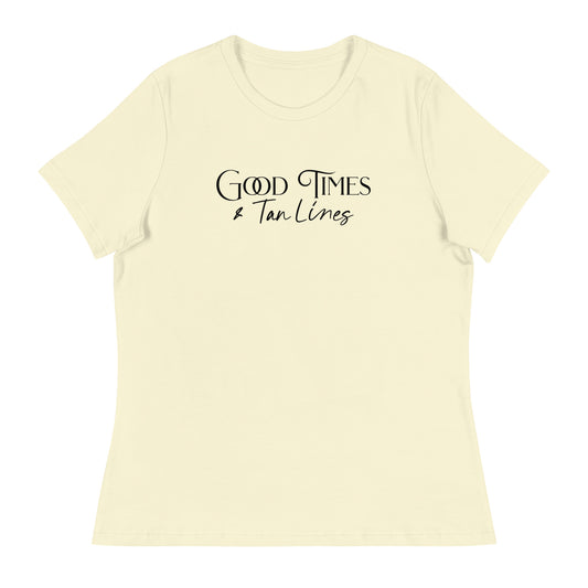 Good Times & Tan Lines Women's Summer T-Shirt Citron