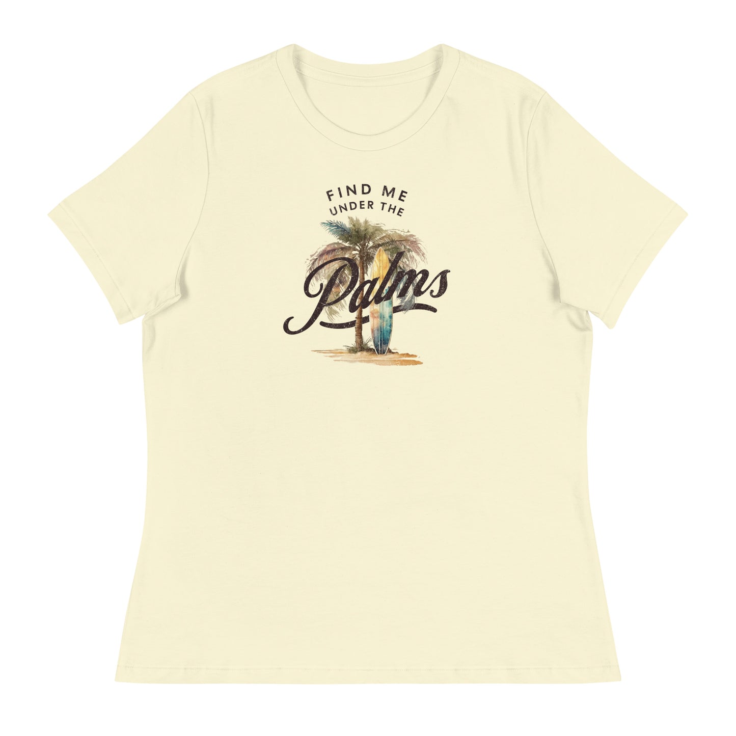 Find me Under the Palms Women's Beach T-Shirt Citron