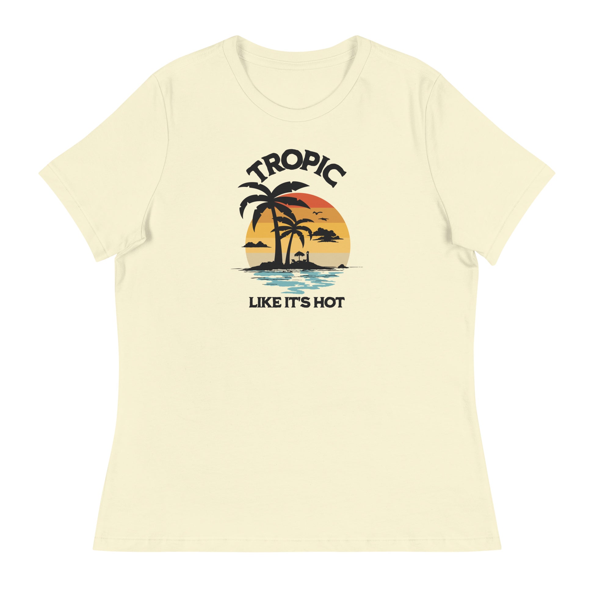 Tropic Like It's Hot Women's Summer T-Shirt Citron