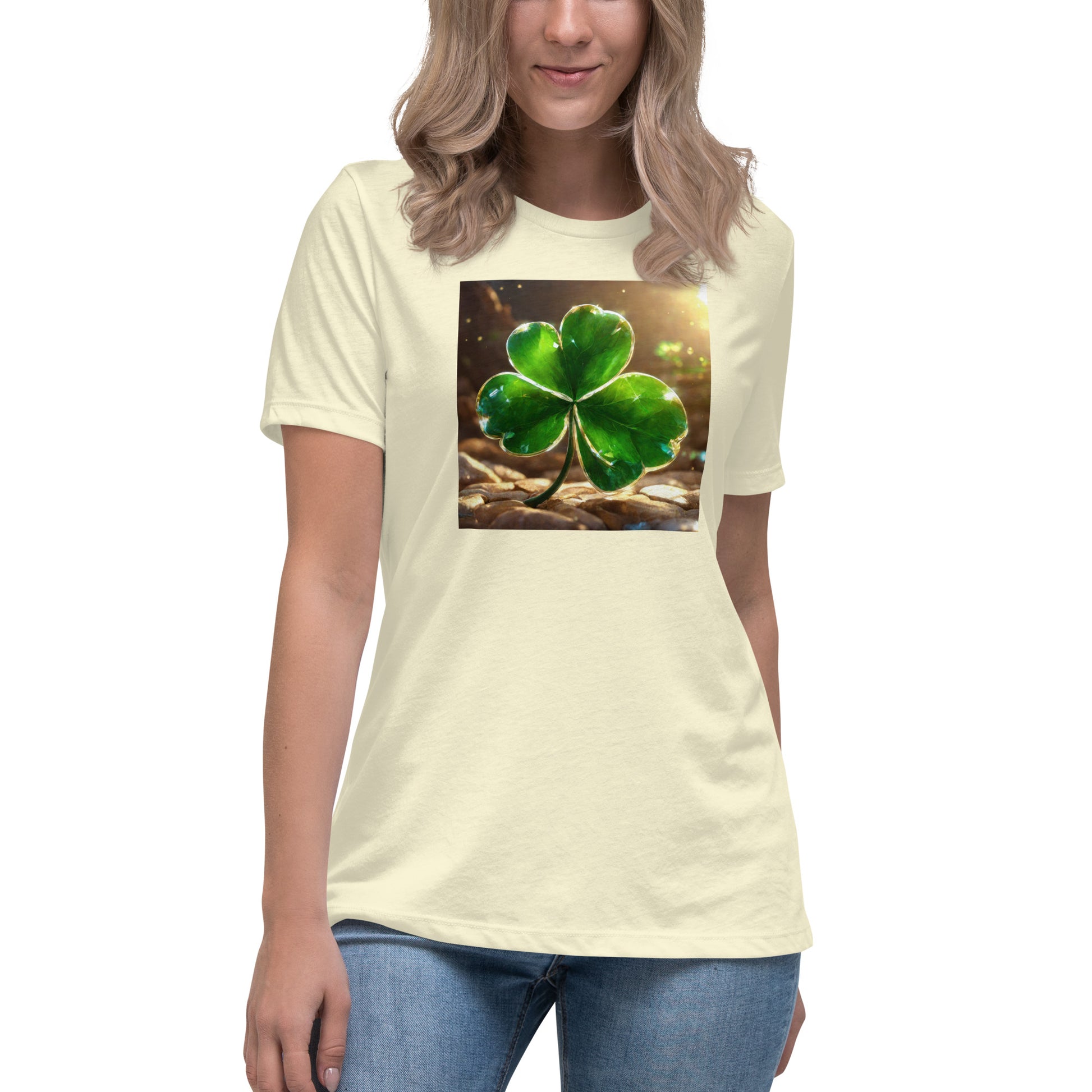 Lucky Four Leaf Clover Women's St Patrick's Day T-Shirt