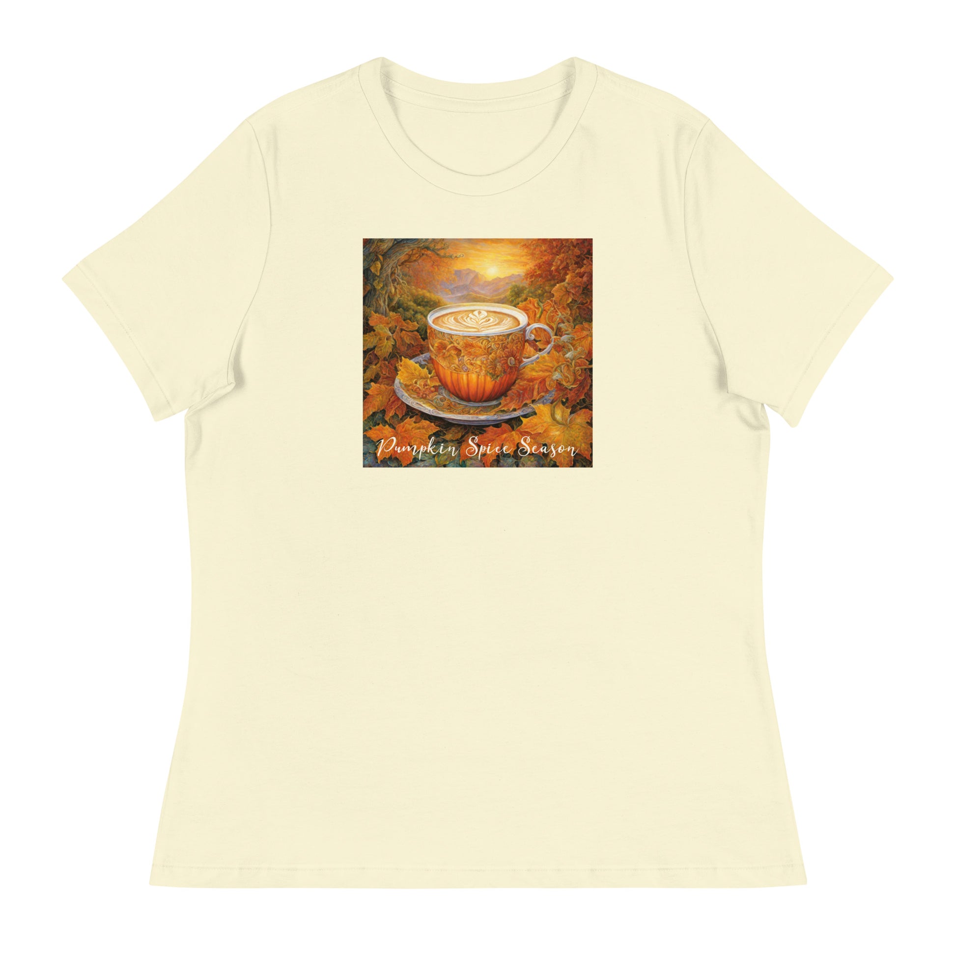 Pumpkin Spice Season Women's Autumn T-Shirt Citron