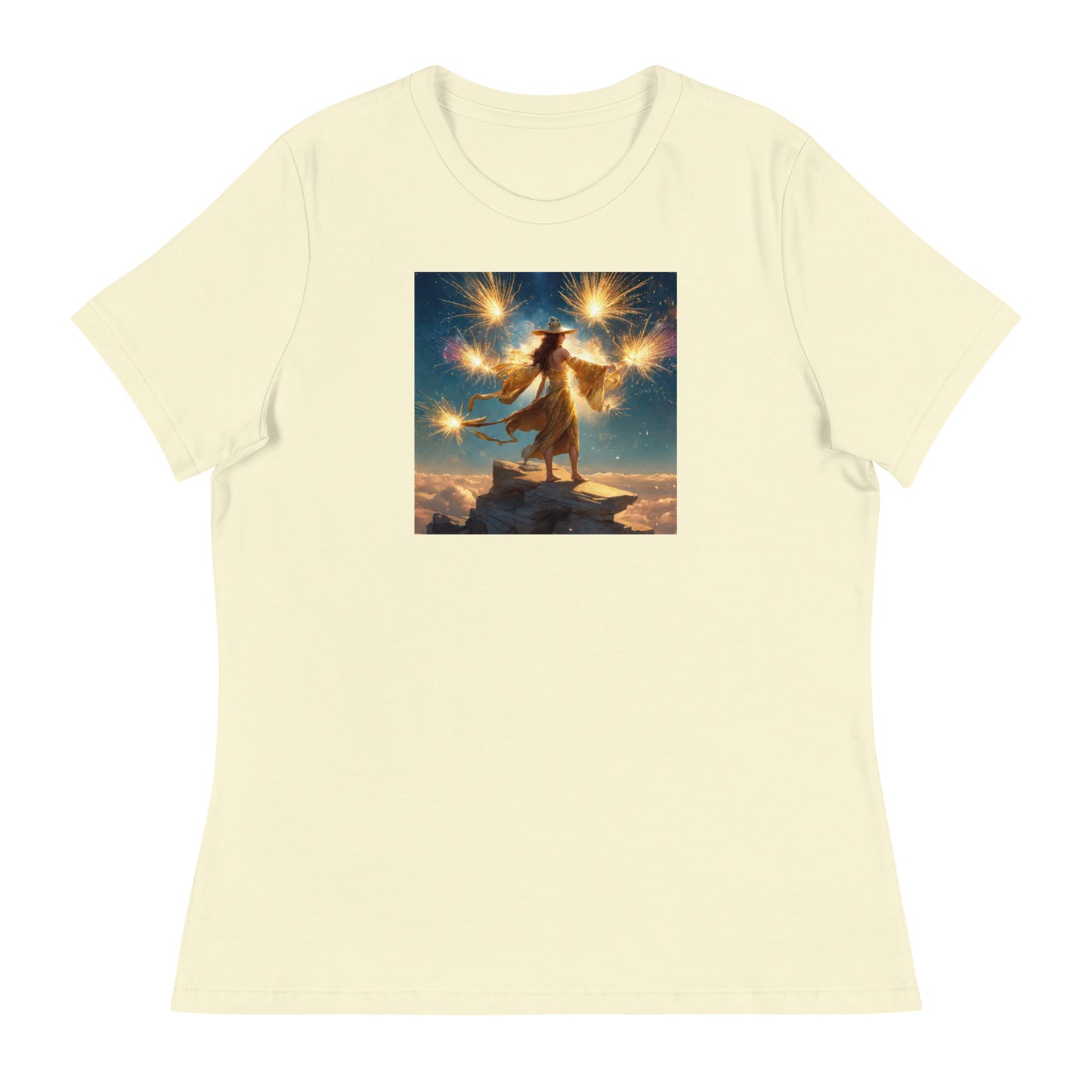 Sorceress Making Fireworks Women's 4th of July T-Shirt Citron