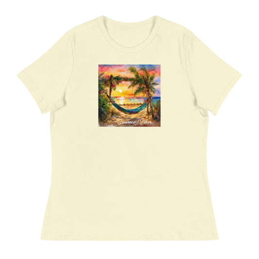 Summer Vibes Women's Beach T-Shirt Citron