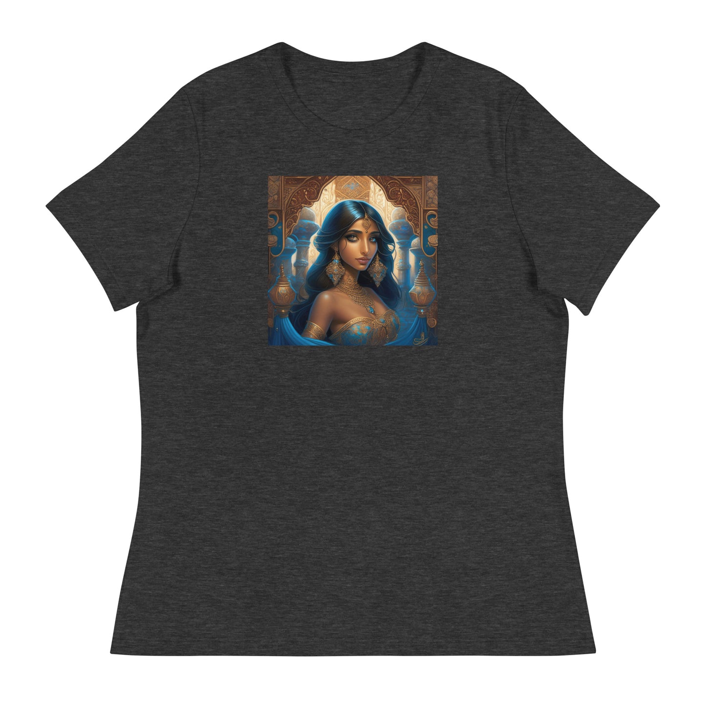 Princess Jasmine Women's T-Shirt Dark Grey Heather