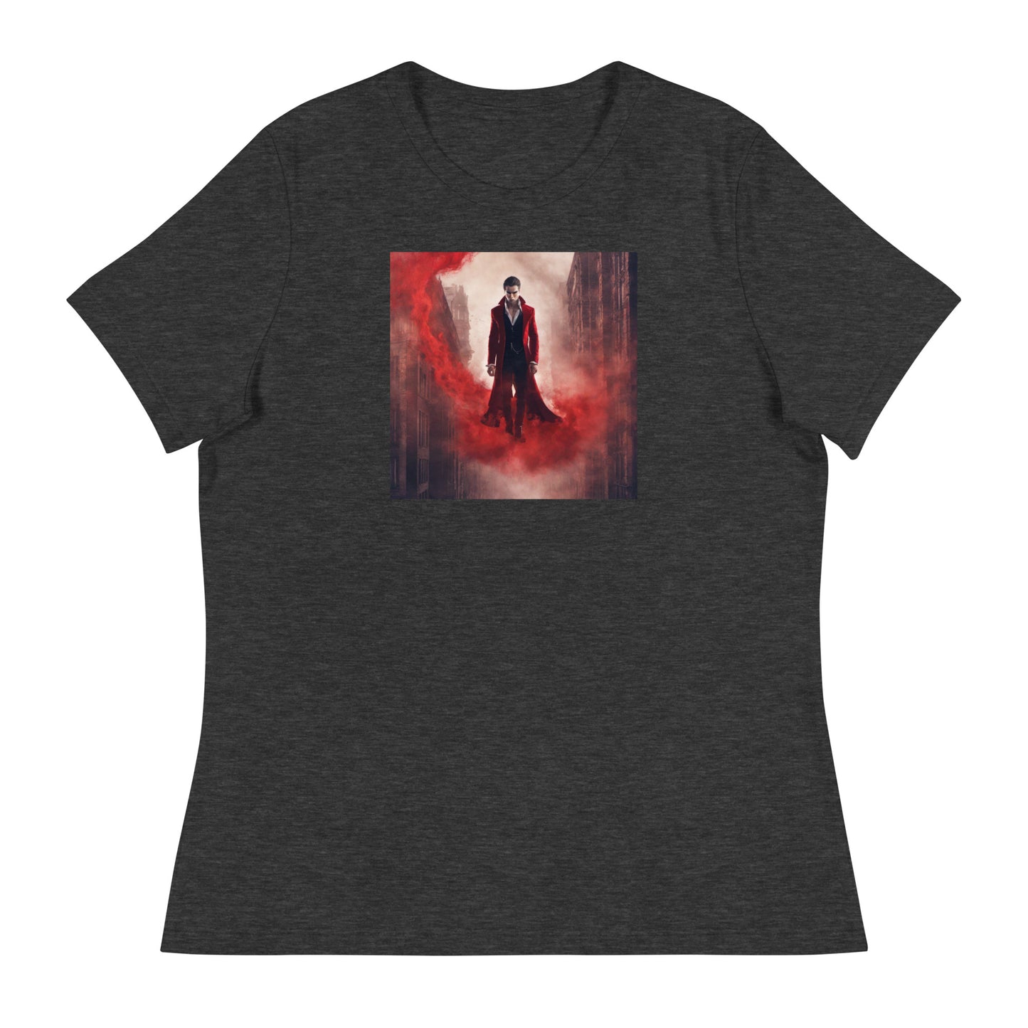 Vampire in Red Haze Women's Graphic Tee Dark Grey Heather