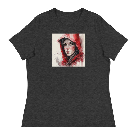 Little Red Riding Hood Portrait Women's T-Shirt Dark Grey Heather