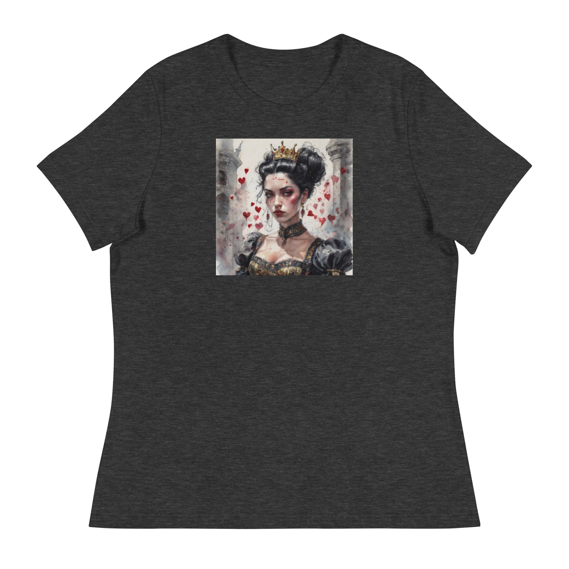 Queen of Hearts Women's T-Shirt Dark Grey Heather