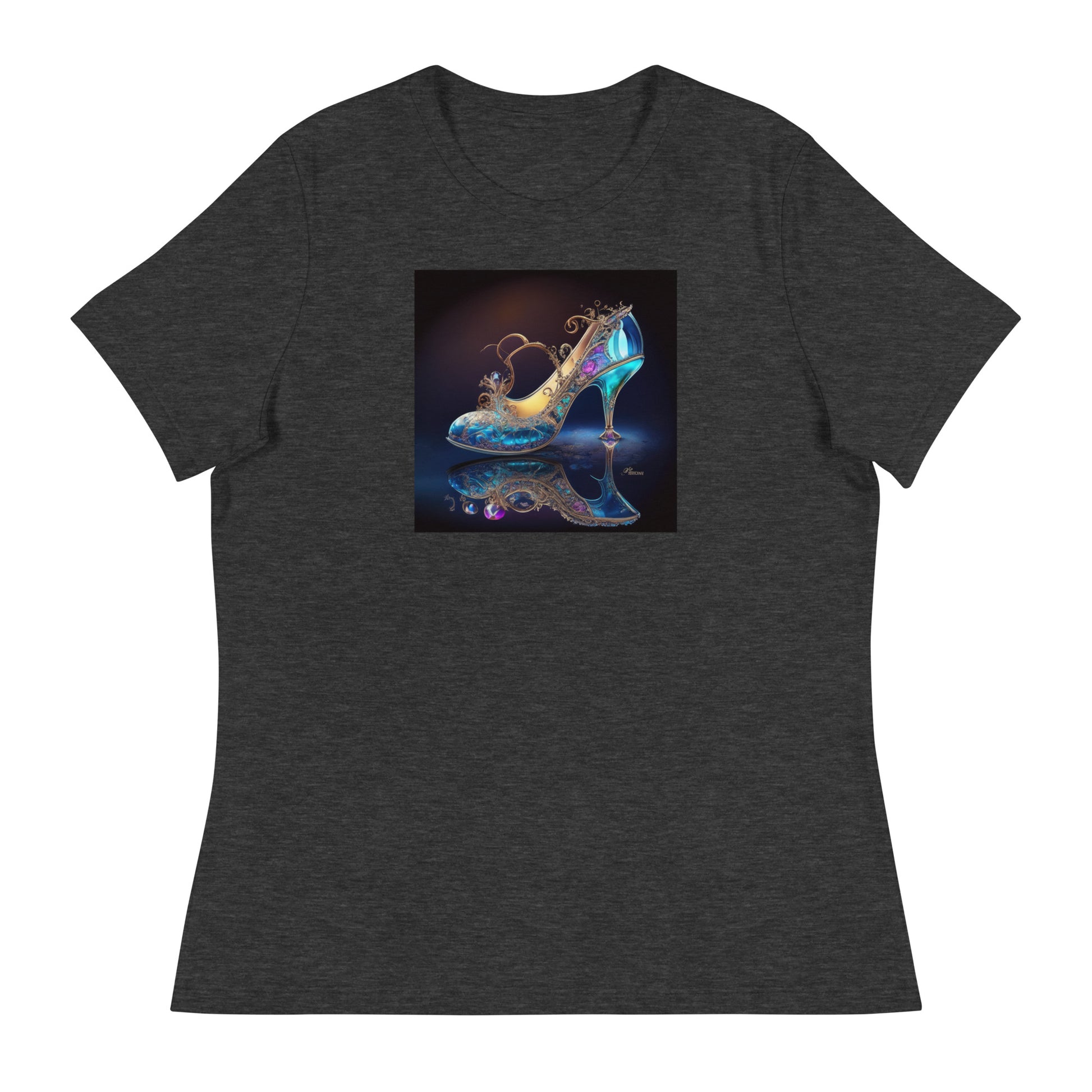 Cinderella's Glass Slipper Women's Fairy Tale T-Shirt Dark Grey Heather