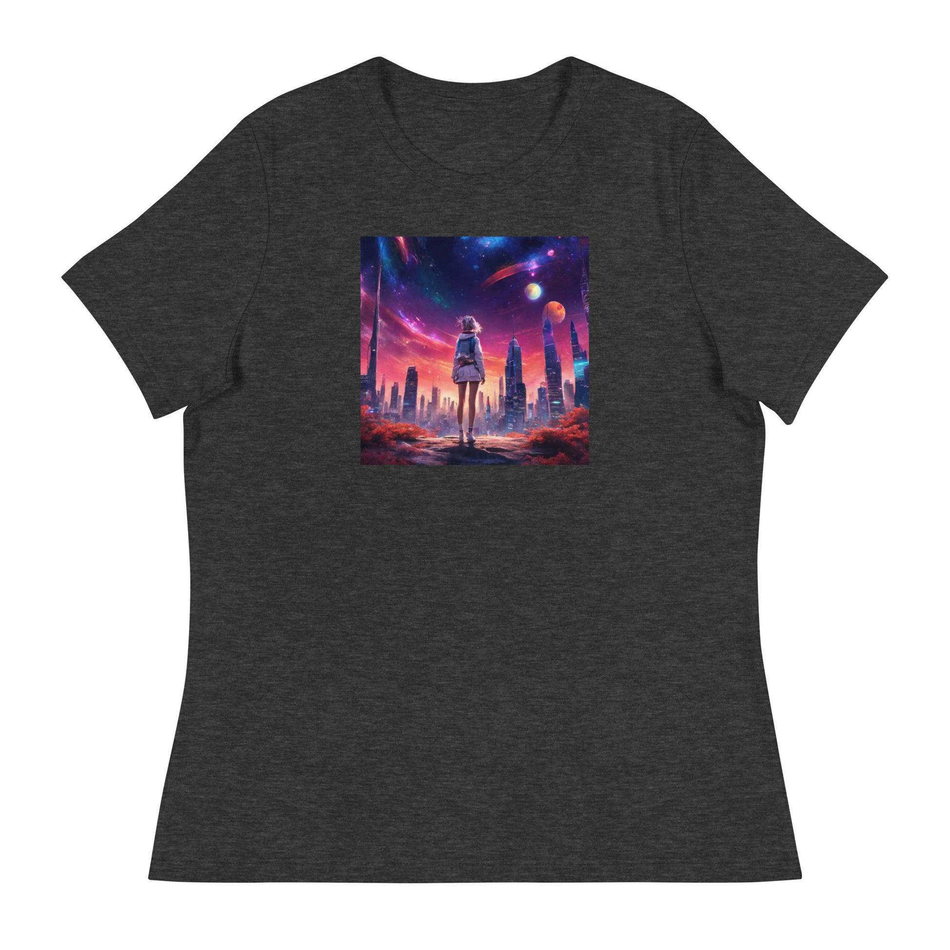 Amazing Space Explorer Women's T-Shirt Dark Grey Heather