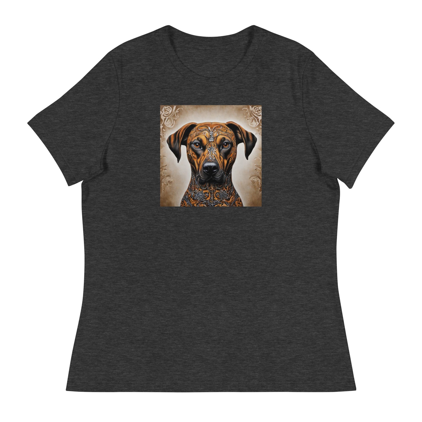 Decorative Dog Women's Animal T-Shirt Dark Grey Heather