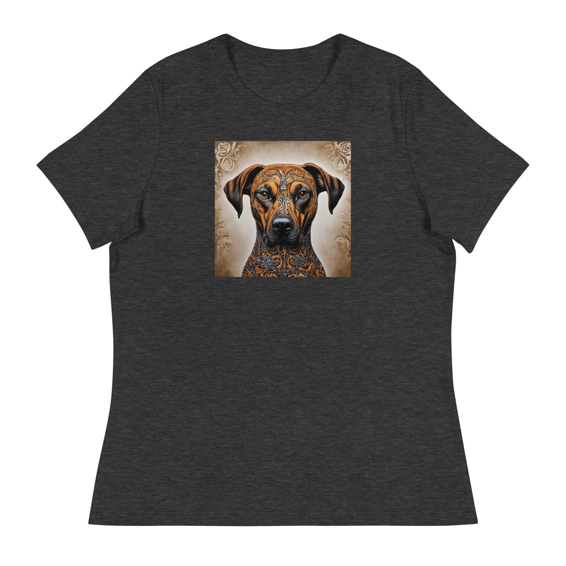 Decorative Dog Women's Animal T-Shirt Dark Grey Heather