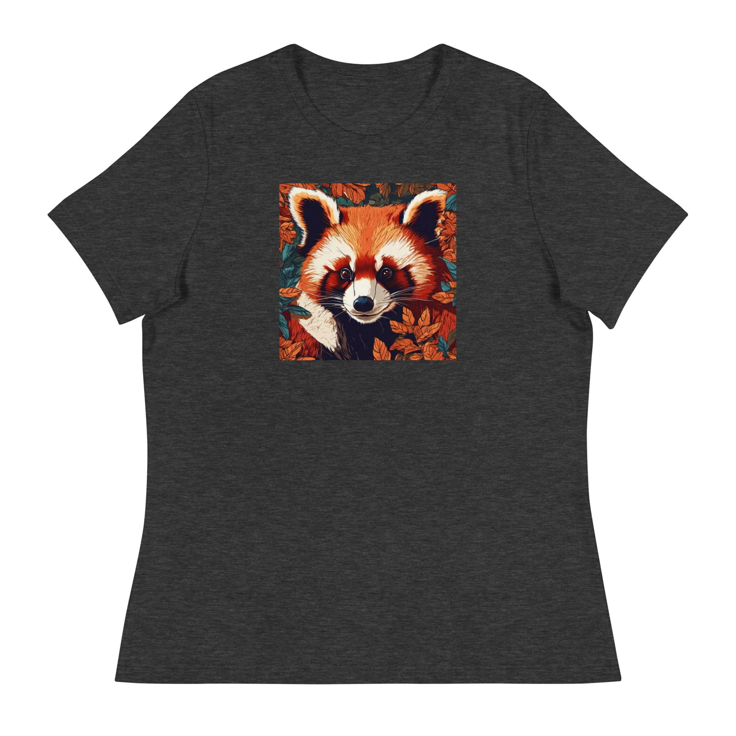 Red Panda Women's Animal Lover T-Shirt Dark Grey Heather