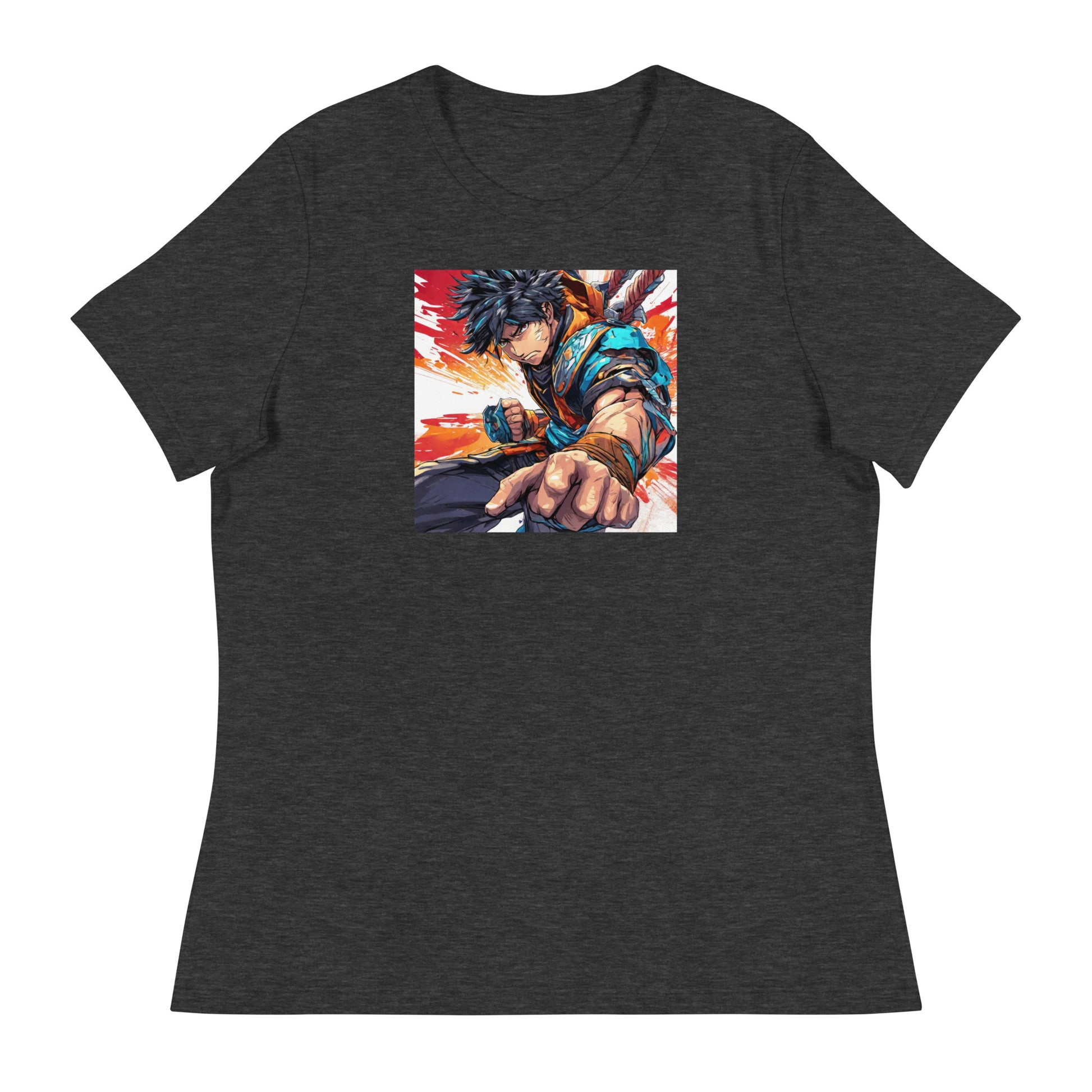 Dauntless Hero Women's Anime T-Shirt Dark Grey Heather