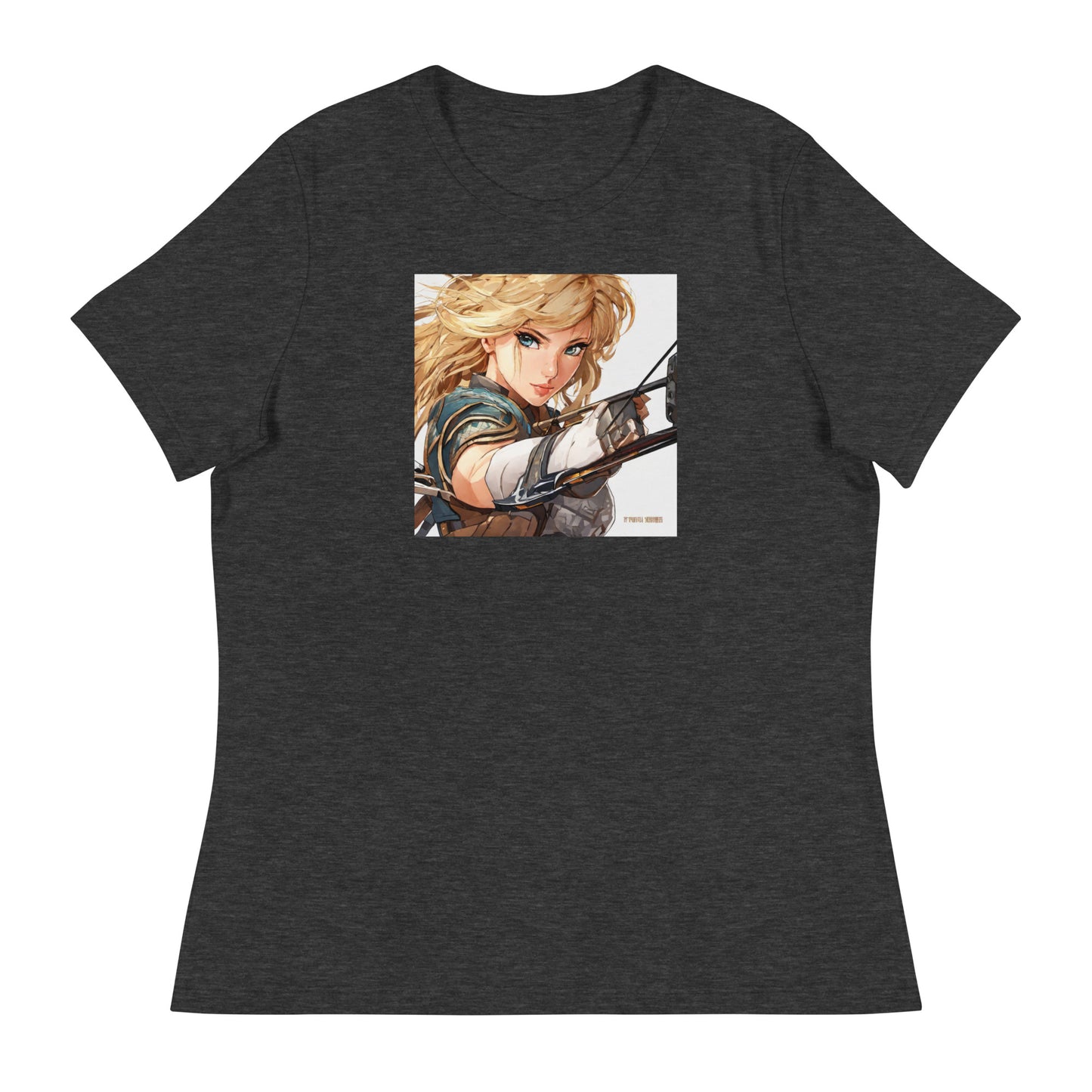 Fierce Shieldmaiden Women's Anime T-Shirt Dark Grey Heather