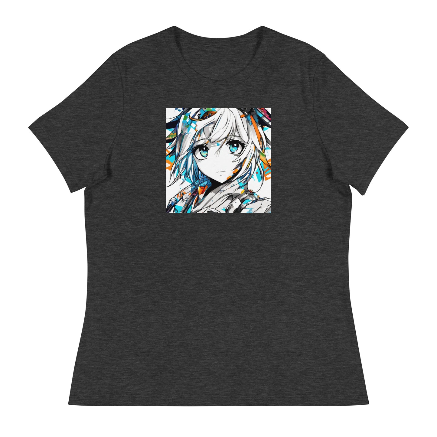 Women's Anime Addict T-Shirt Dark Grey Heather