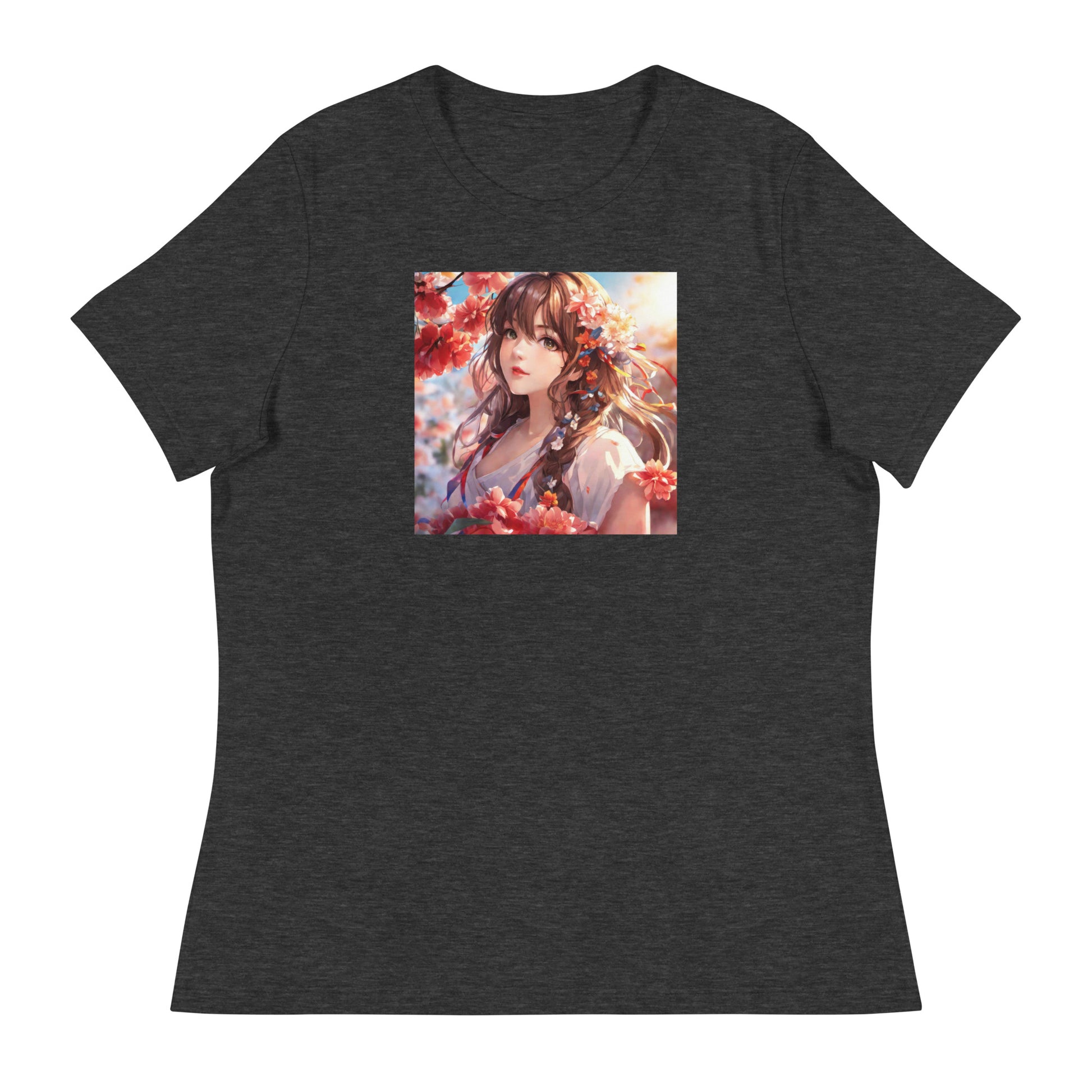 Graceful & Lovely Women's Anime T-Shirt Dark Grey Heather