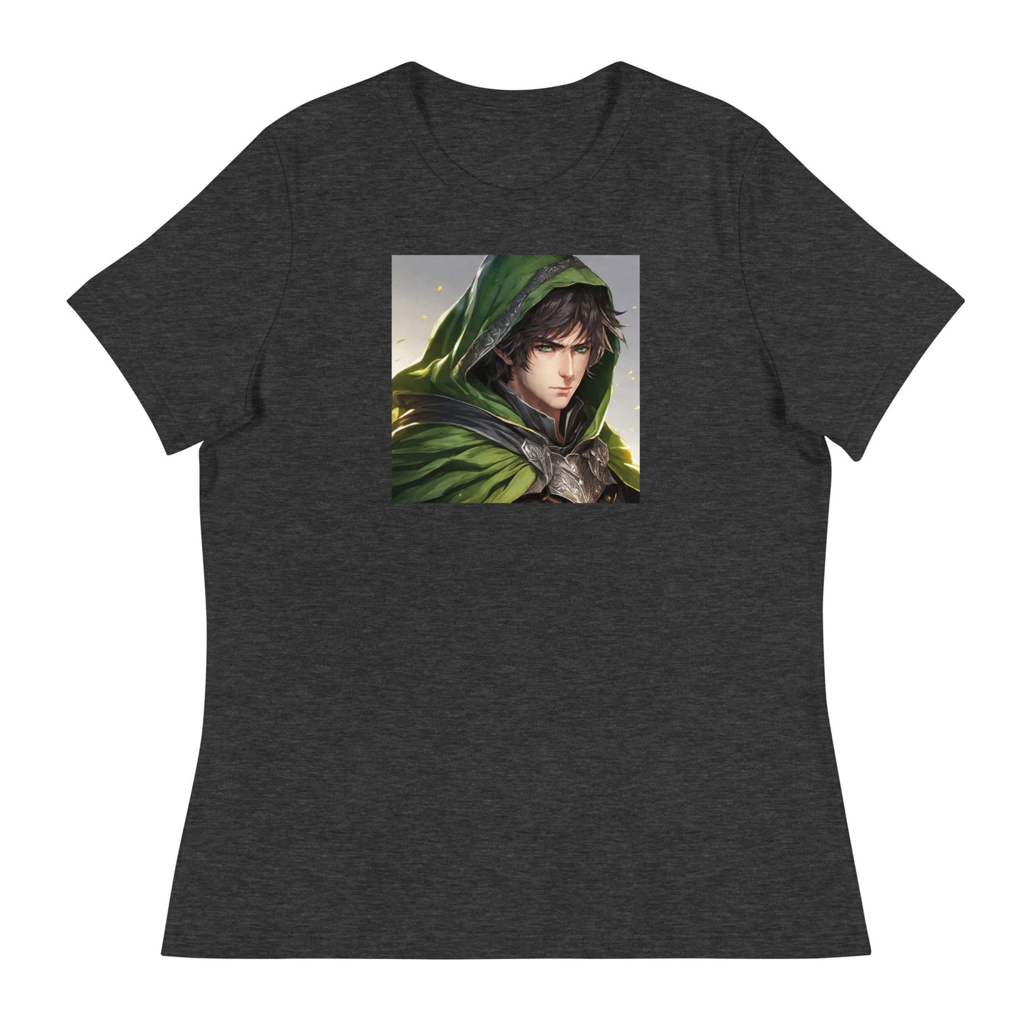 Elven Protector Women's Anime T-Shirt Dark Grey Heather