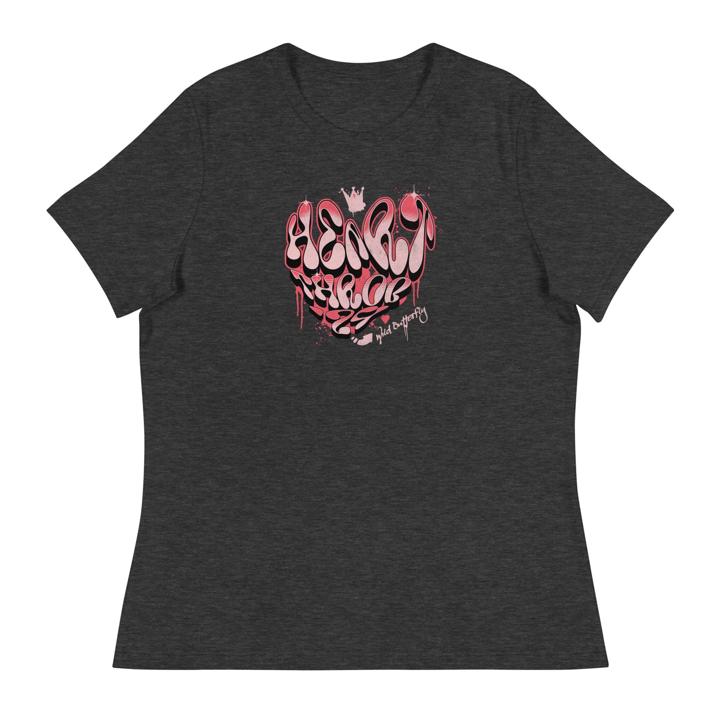 Heart Throb '24 Women's Valentine's Day T-Shirt Dark Grey Heather