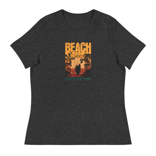 Catch the Vibe Surfing Women's T-Shirt Dark Grey Heather