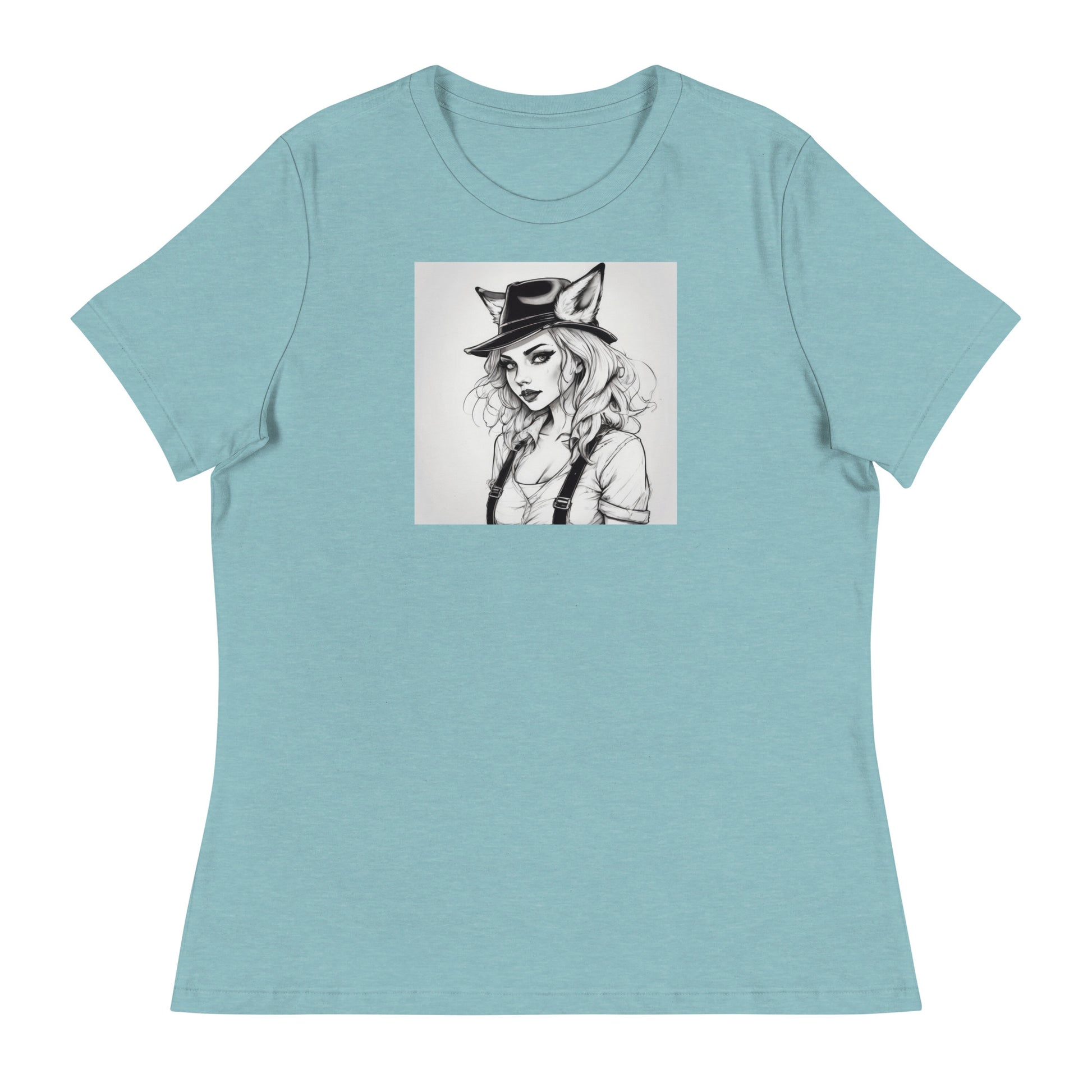 Foxy Lady Women's T-Shirt Heather Blue Lagoon