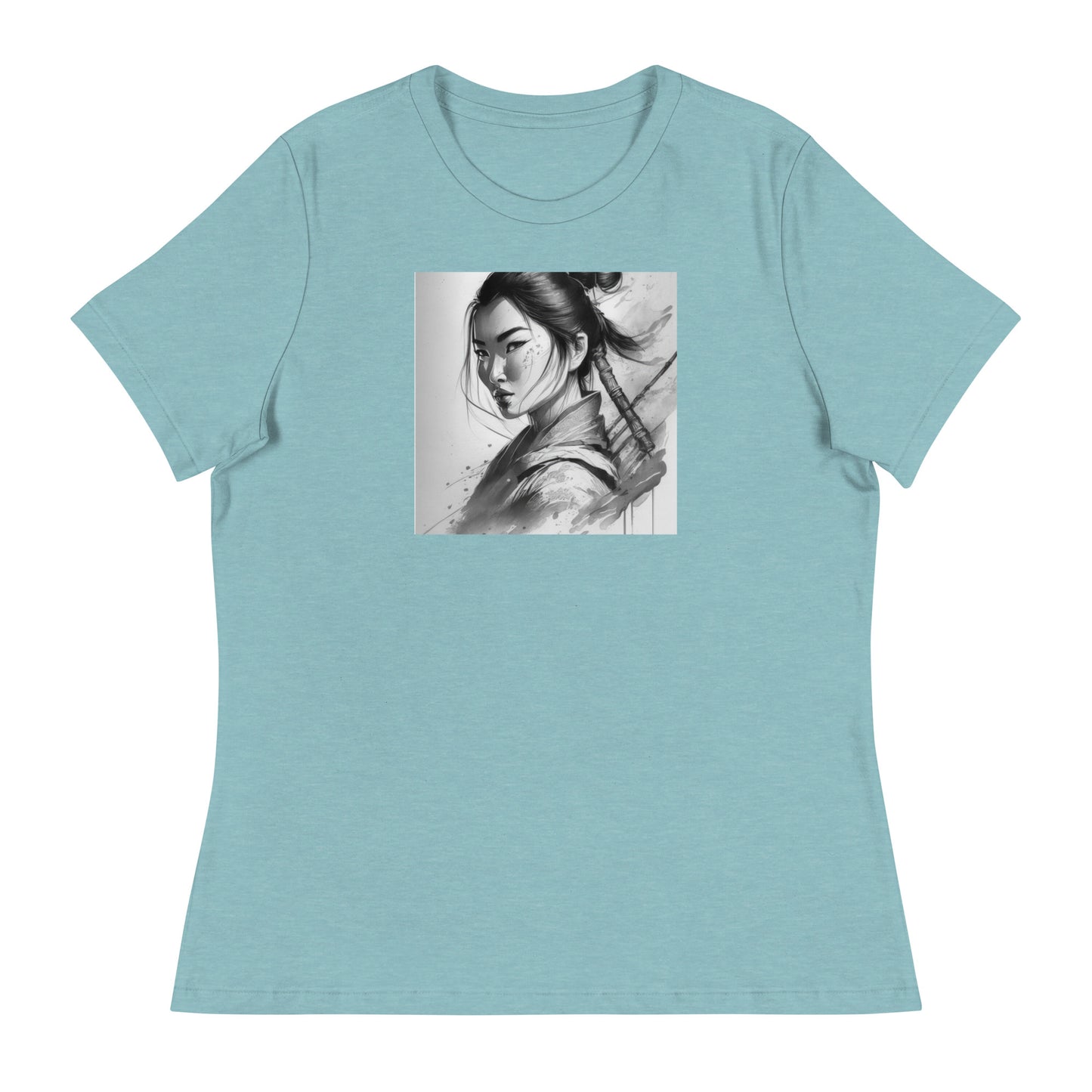 Legendary Mulan Women's T-Shirt Heather Blue Lagoon