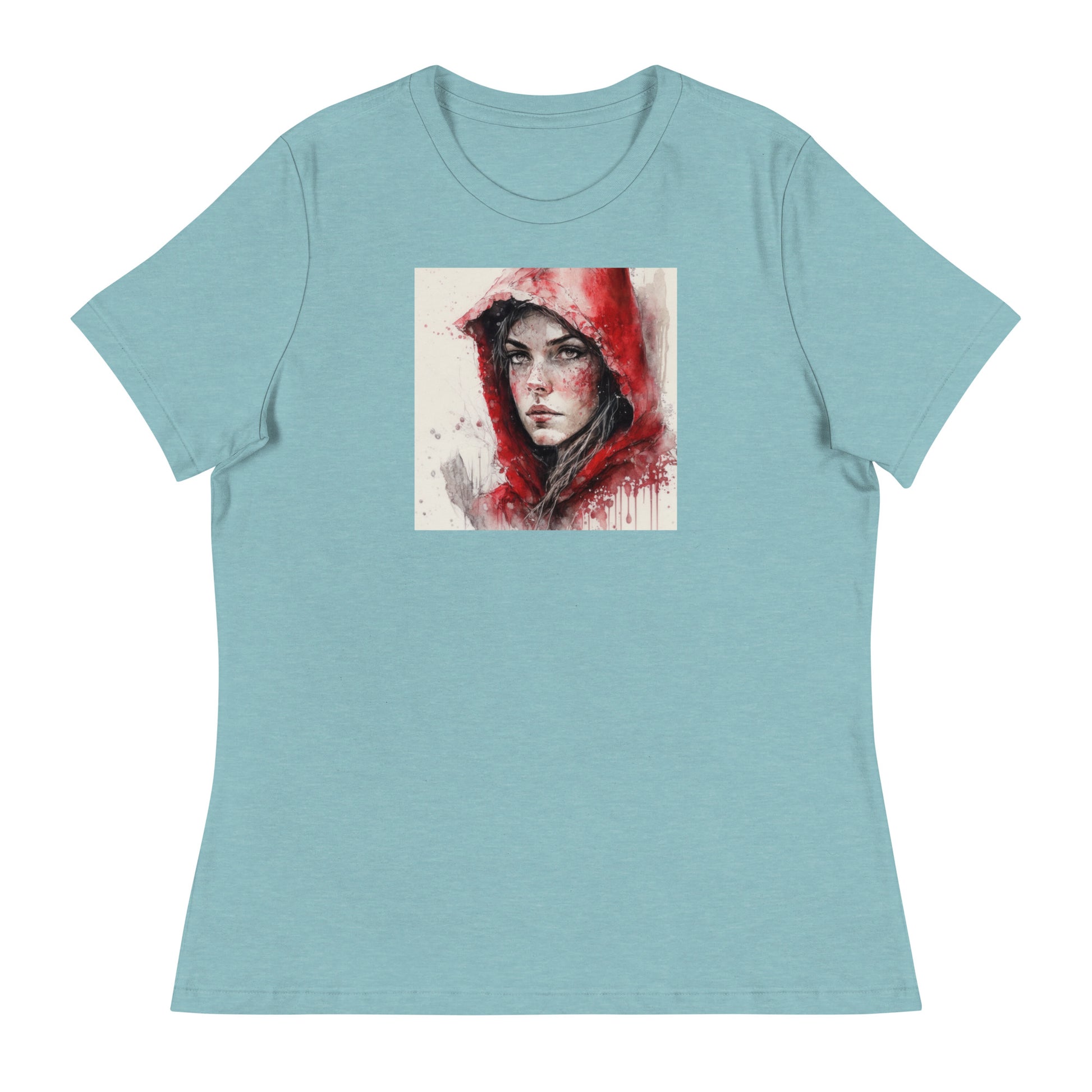 Little Red Riding Hood Portrait Women's T-Shirt Heather Blue Lagoon