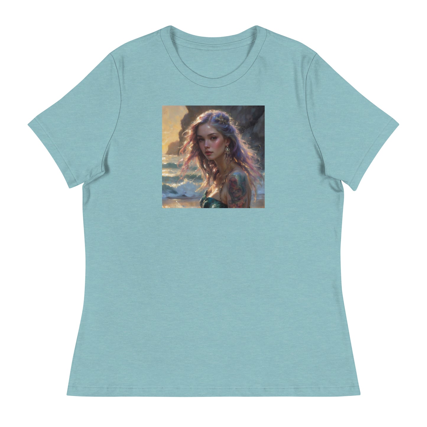 Mermaid's Gaze Women's T-Shirt Heather Blue Lagoon